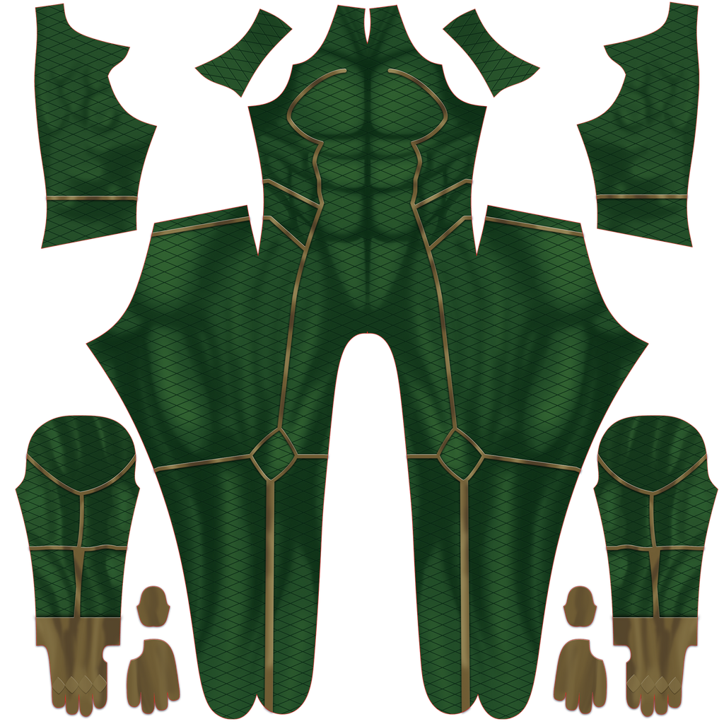 Mysterio Metallic Green Illusionist Attire Gold Trimmed Men Apparel