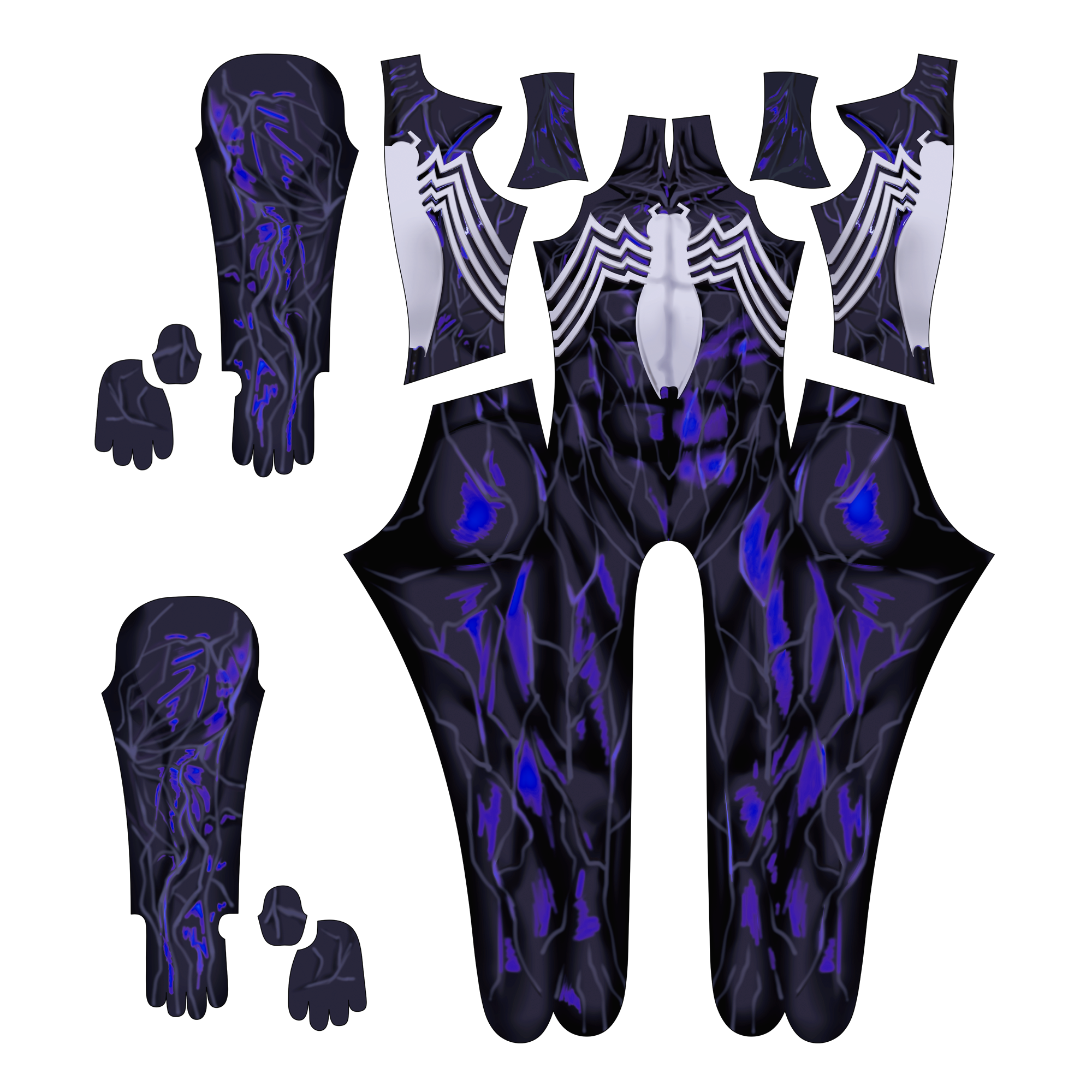 Customized Cosplay Costume Venom Symbiote Dark Men