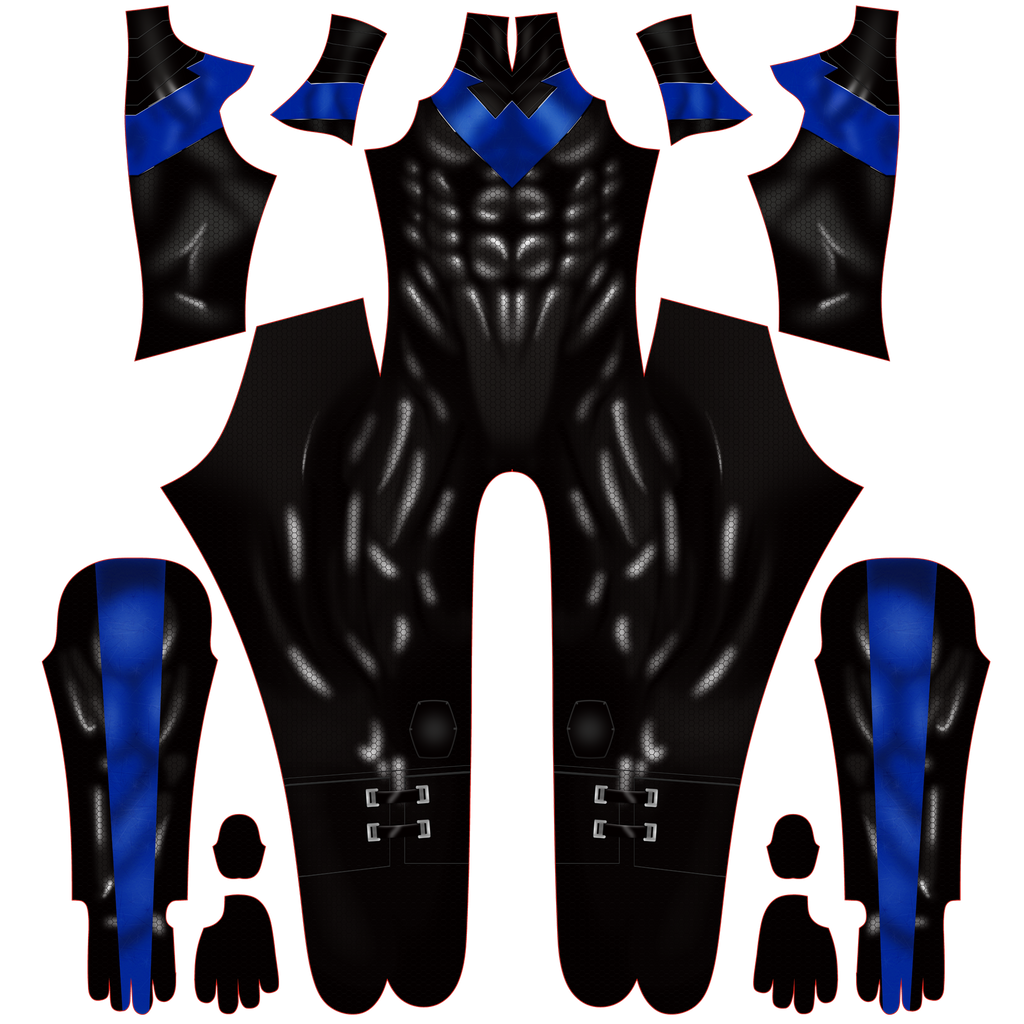 Nightwing Blue Custom-Sized Combat Suit for Men
