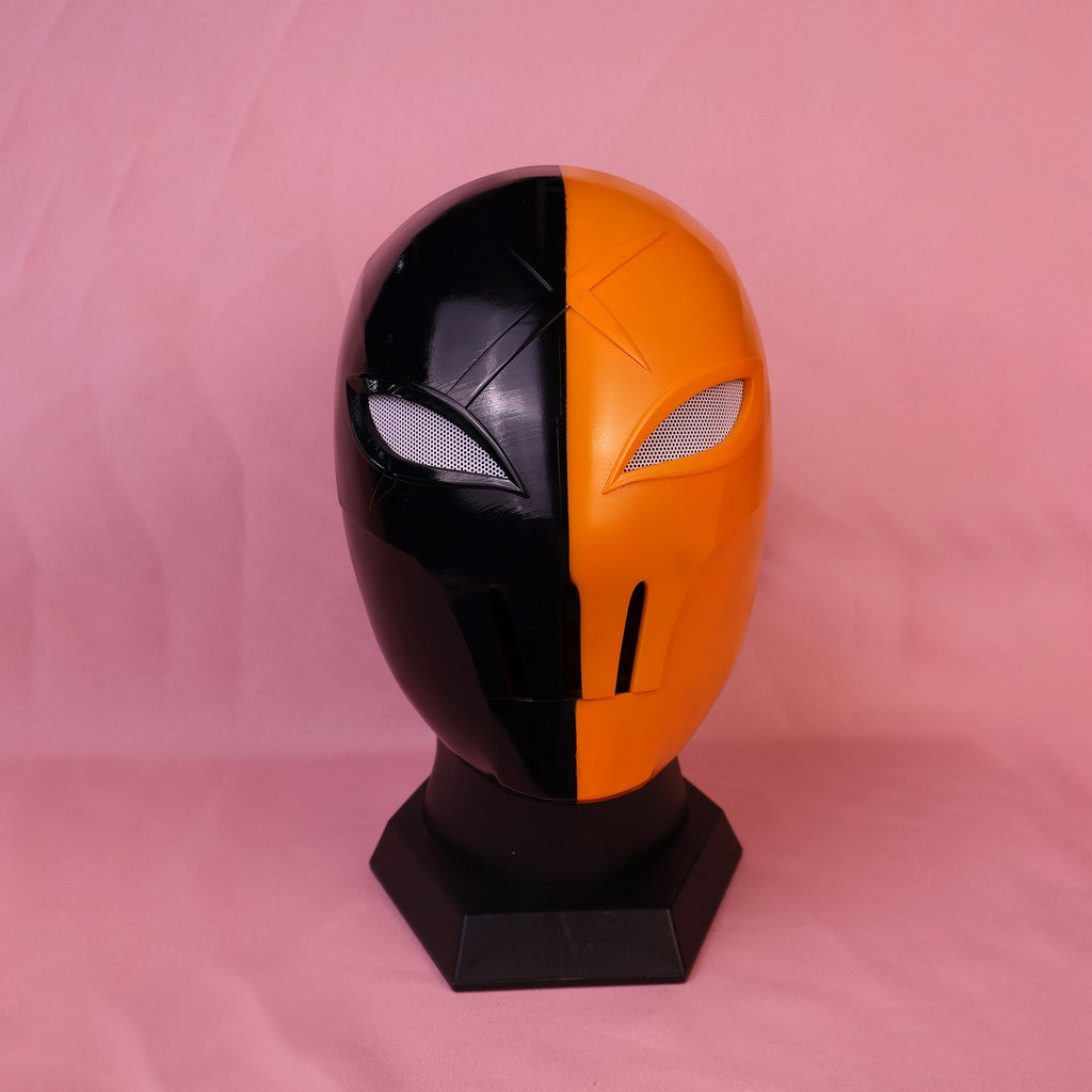 Orange Black PVC Shell Mask: Personalized Custom Durable Hero Headwear