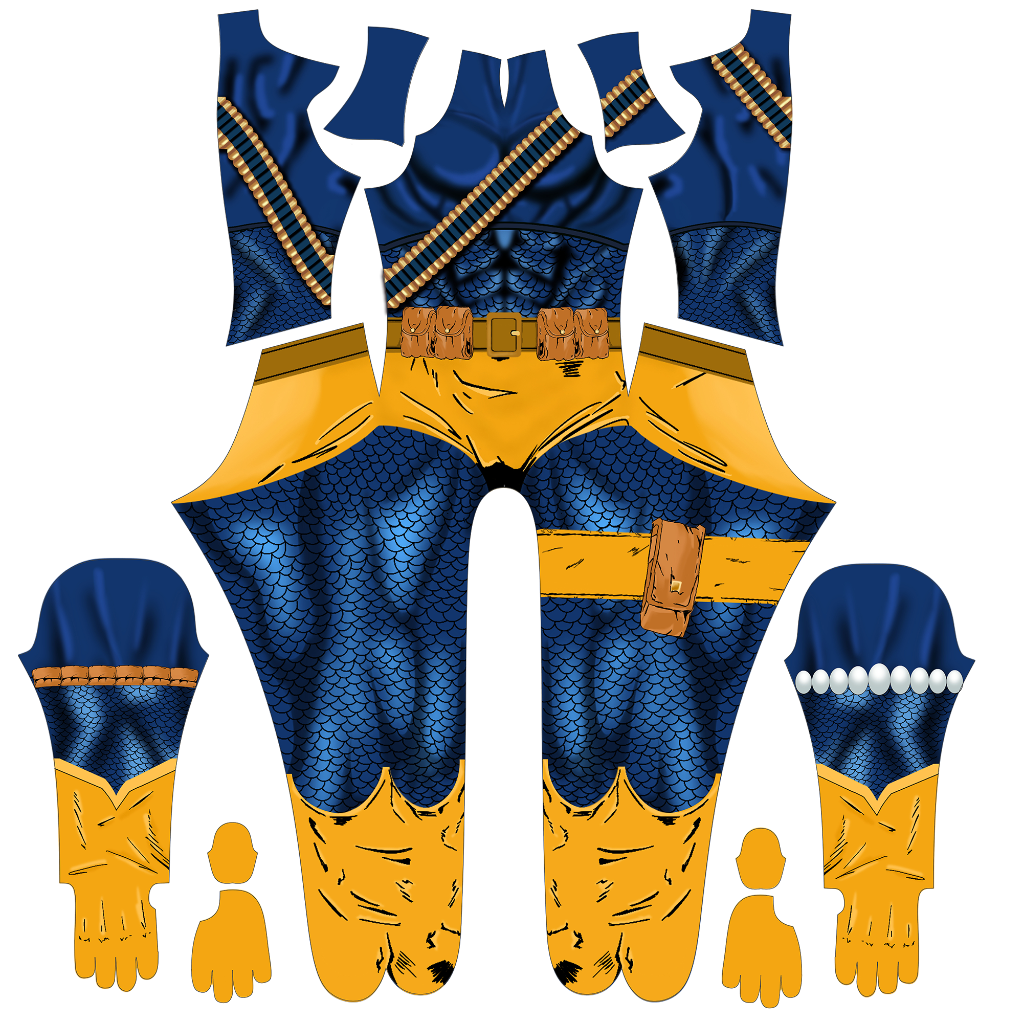 Personalized Commission Cosplay Bodysuit for Deathstroke Men - Custom Suit