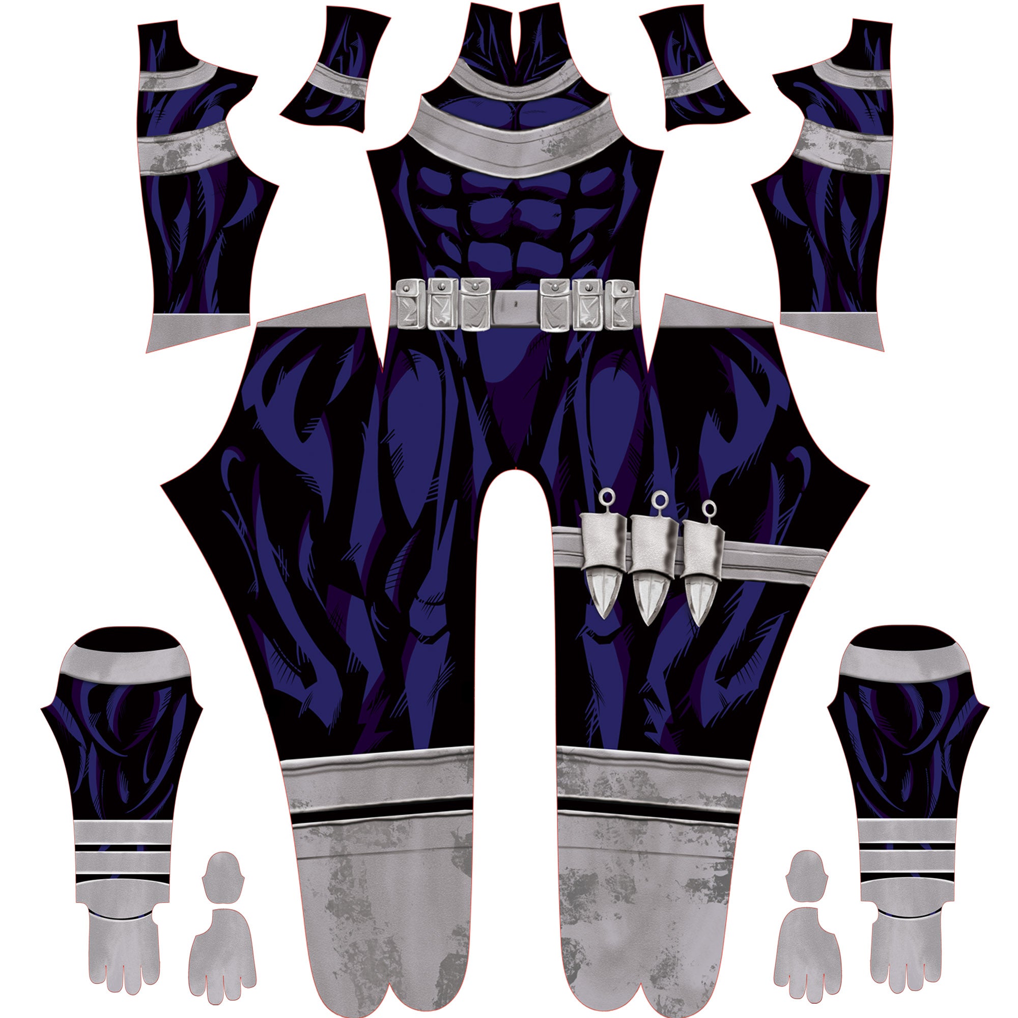 Custom Bullseye Bodysuit - Purple Gaming Suit