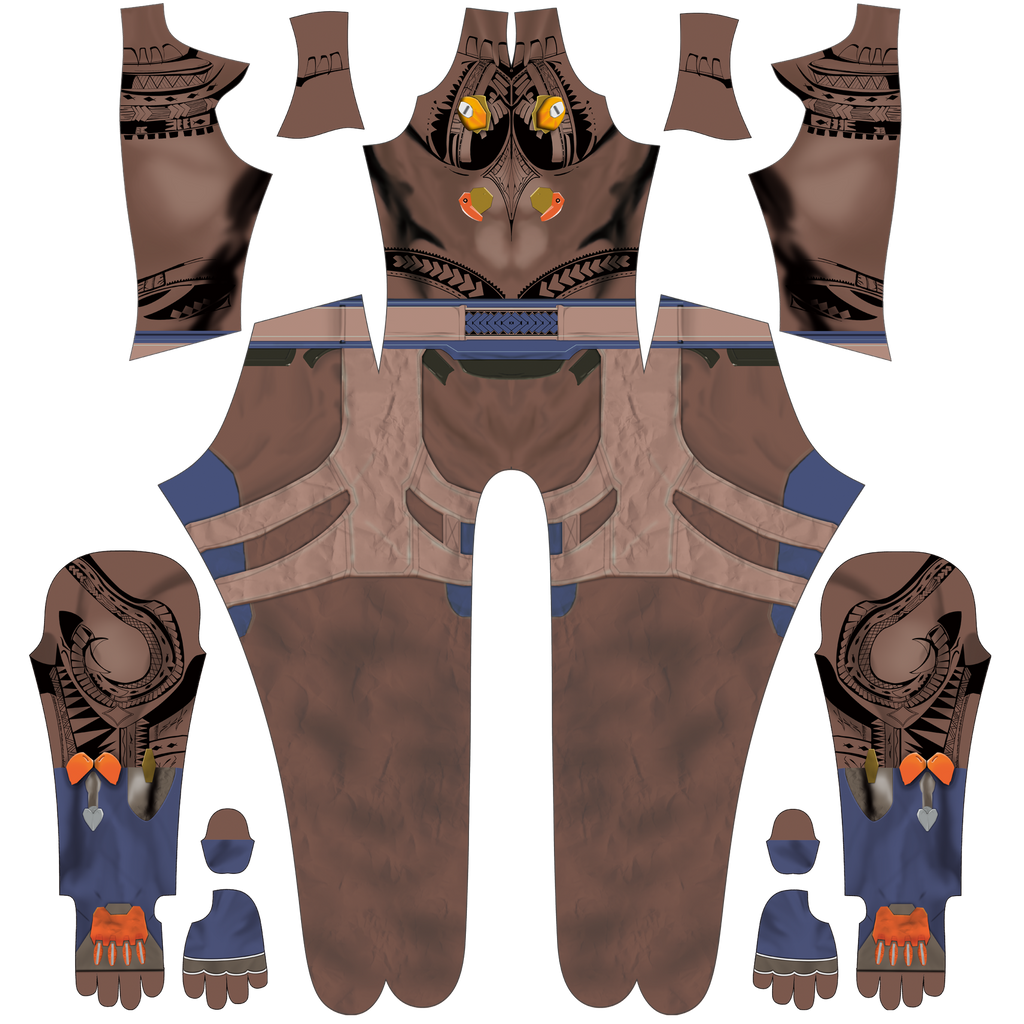Personalized Cosplay Bodysuit for Mauga Overwatch Men - Custom Tattoo Suit
