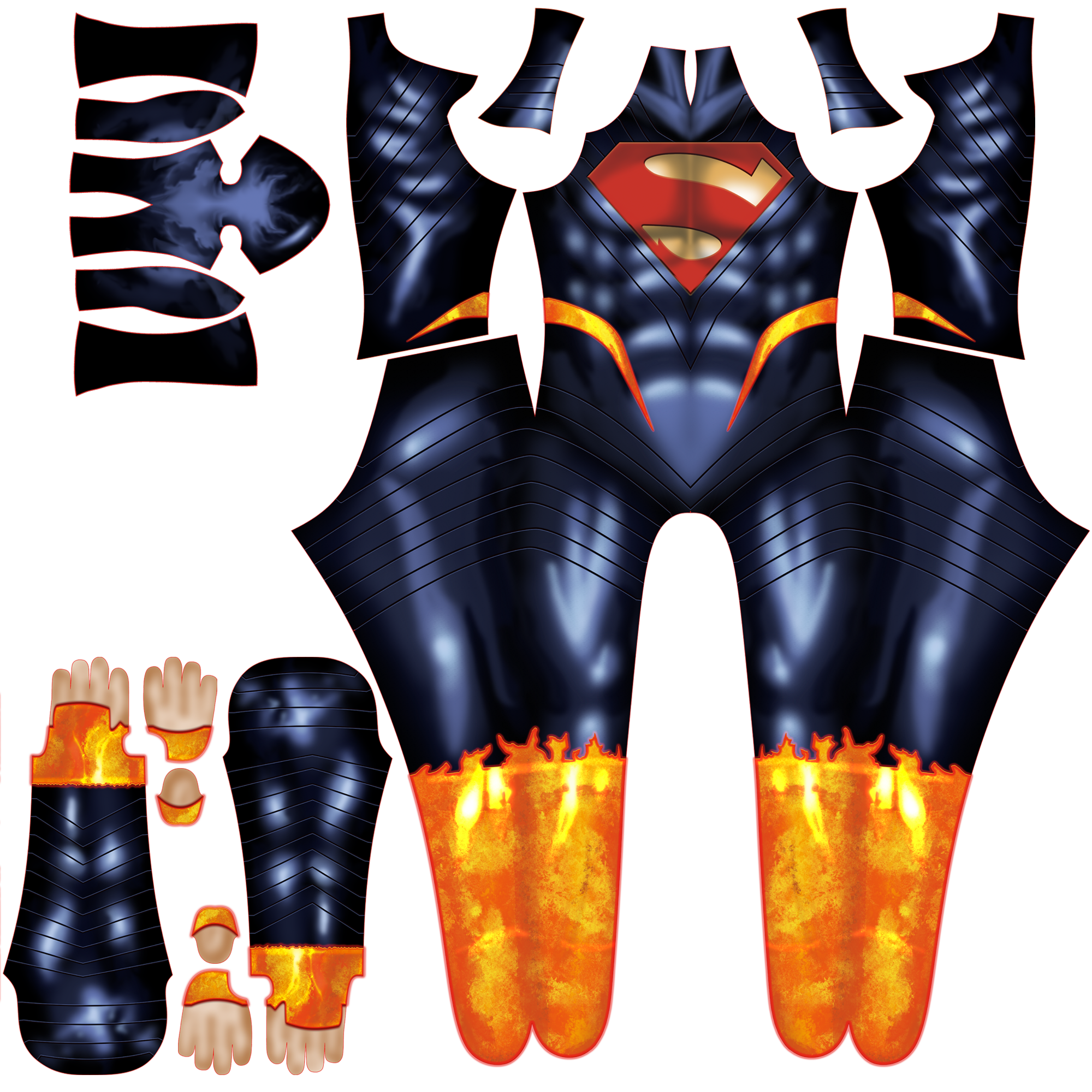 Absolute Superman Dark Blue Hero Costume Classic Emblem Male Bodysuit