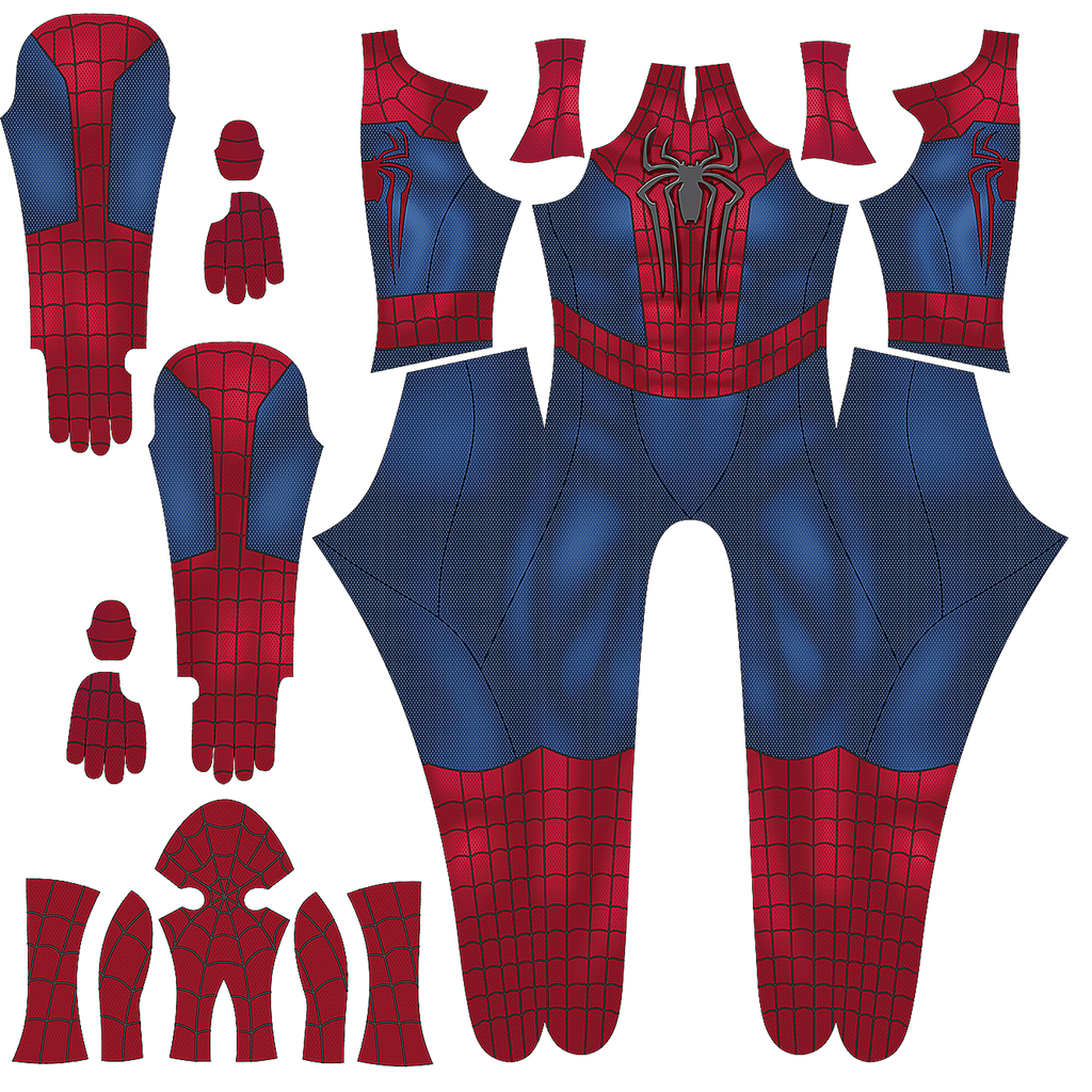 Custom Cosplay Commission Bodysuit for Amazing Arachnid Men - Red Blue Suit
