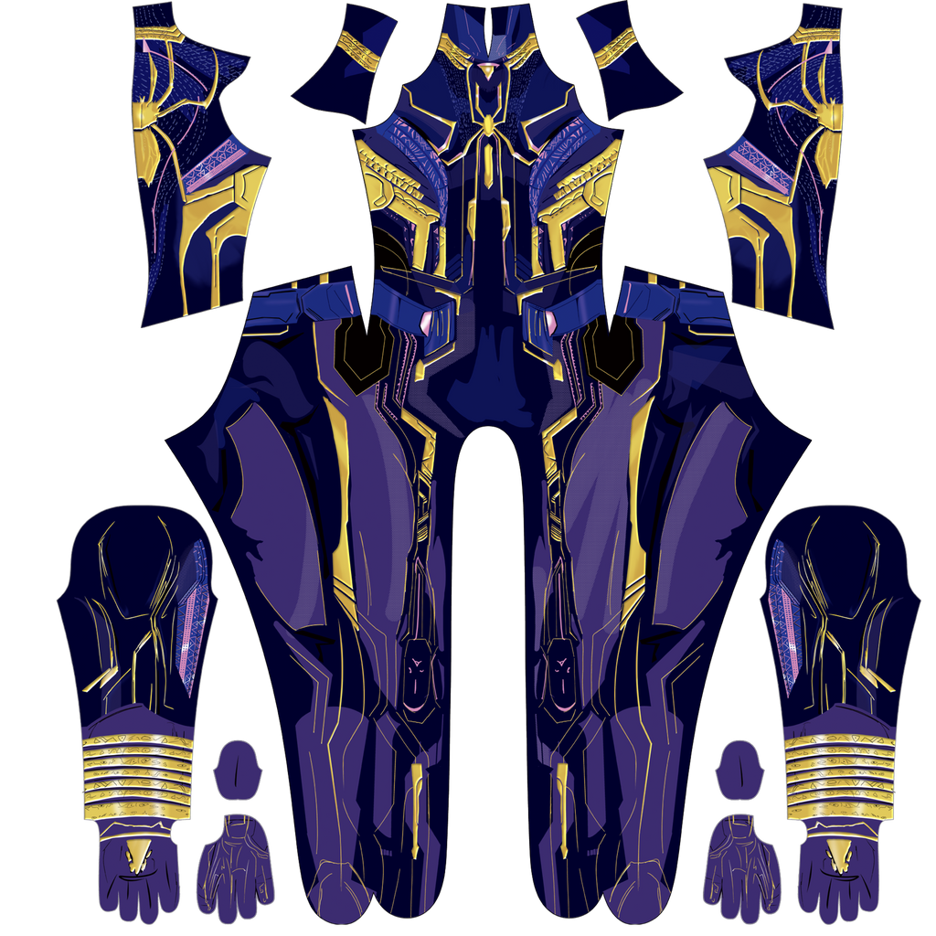 Female spider-man 2 agimat suit purple gold bodysuit personalized commission