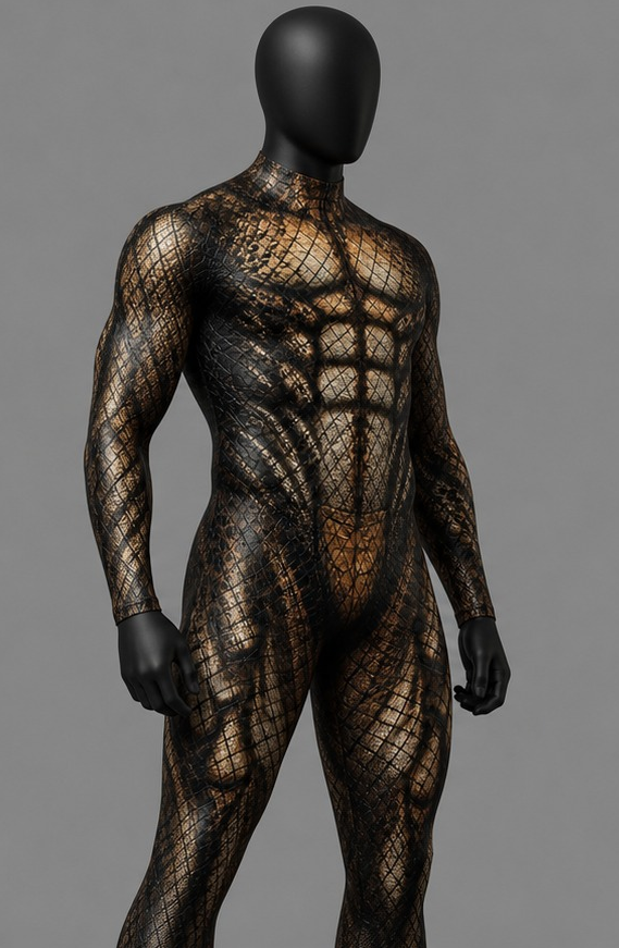 Printed muscle shadow bodysuit