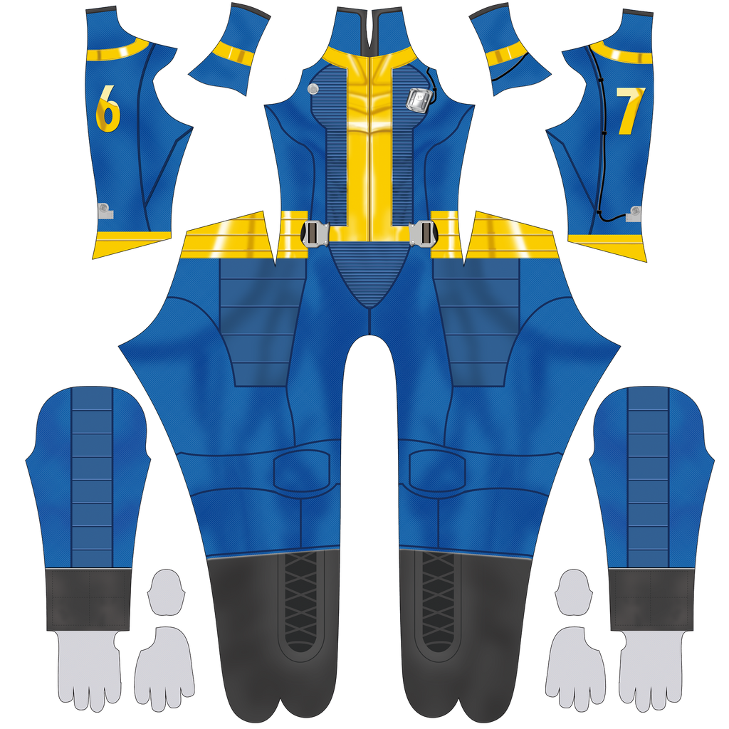 Men fallout 76 vault suit blue yellow jumpsuit custom personalized