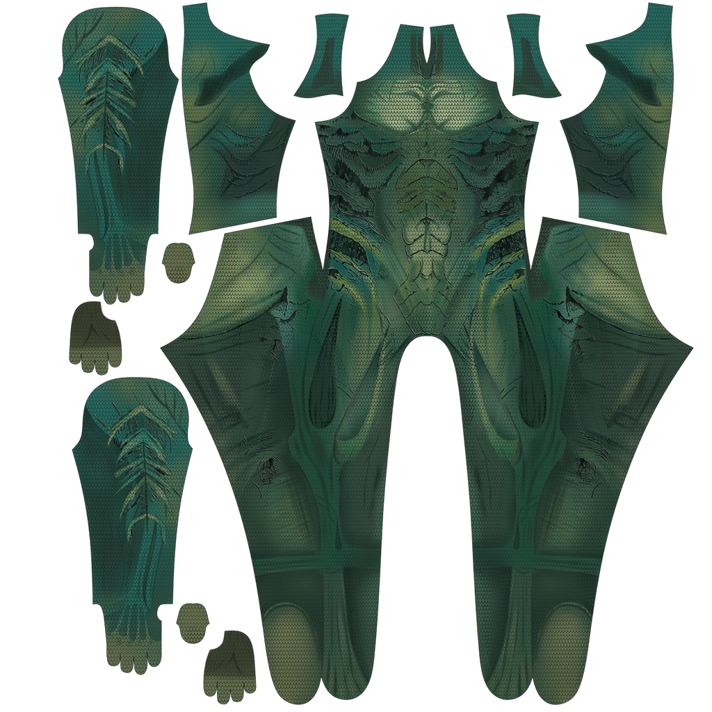 Fishman pattern male bodysuit in custom size based on your measurements