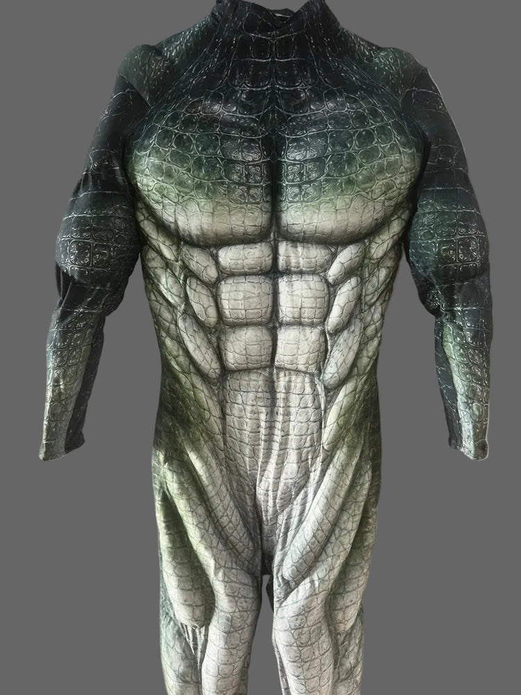 Australian Saltwater Crocodile Muscle Suit | Realistic Crocodile Cosplay Bodysuit | Custom Padded Creature Costume | Darwin Character Inspired