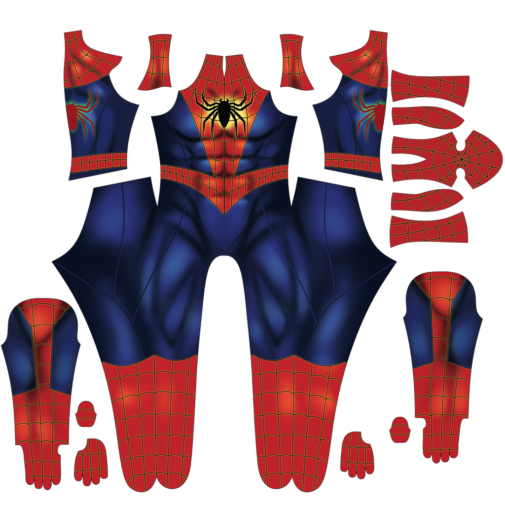 Custom Personalized Cosplay Bodysuit of Radoactive Spiderman Men