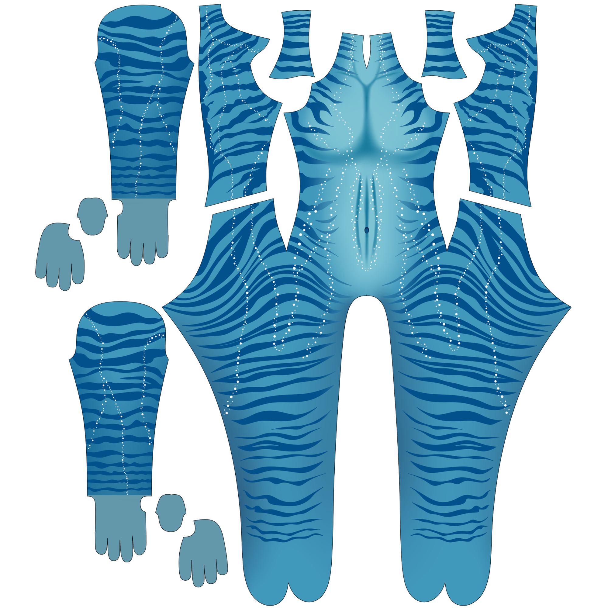 Personalized female avatar catsuit made from image
