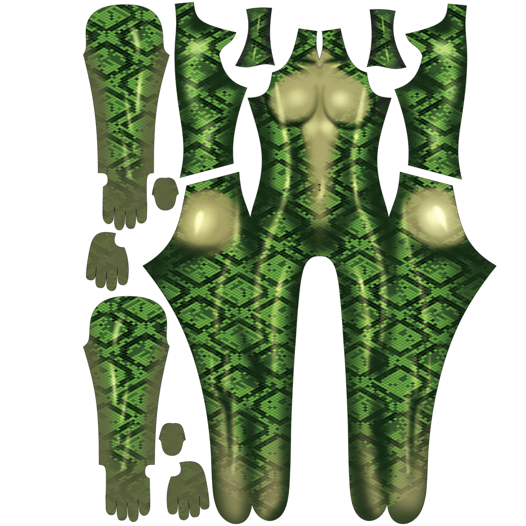 Vibrant Green Snake Cosplay Bodysuit - Female Zentai Suit Commission