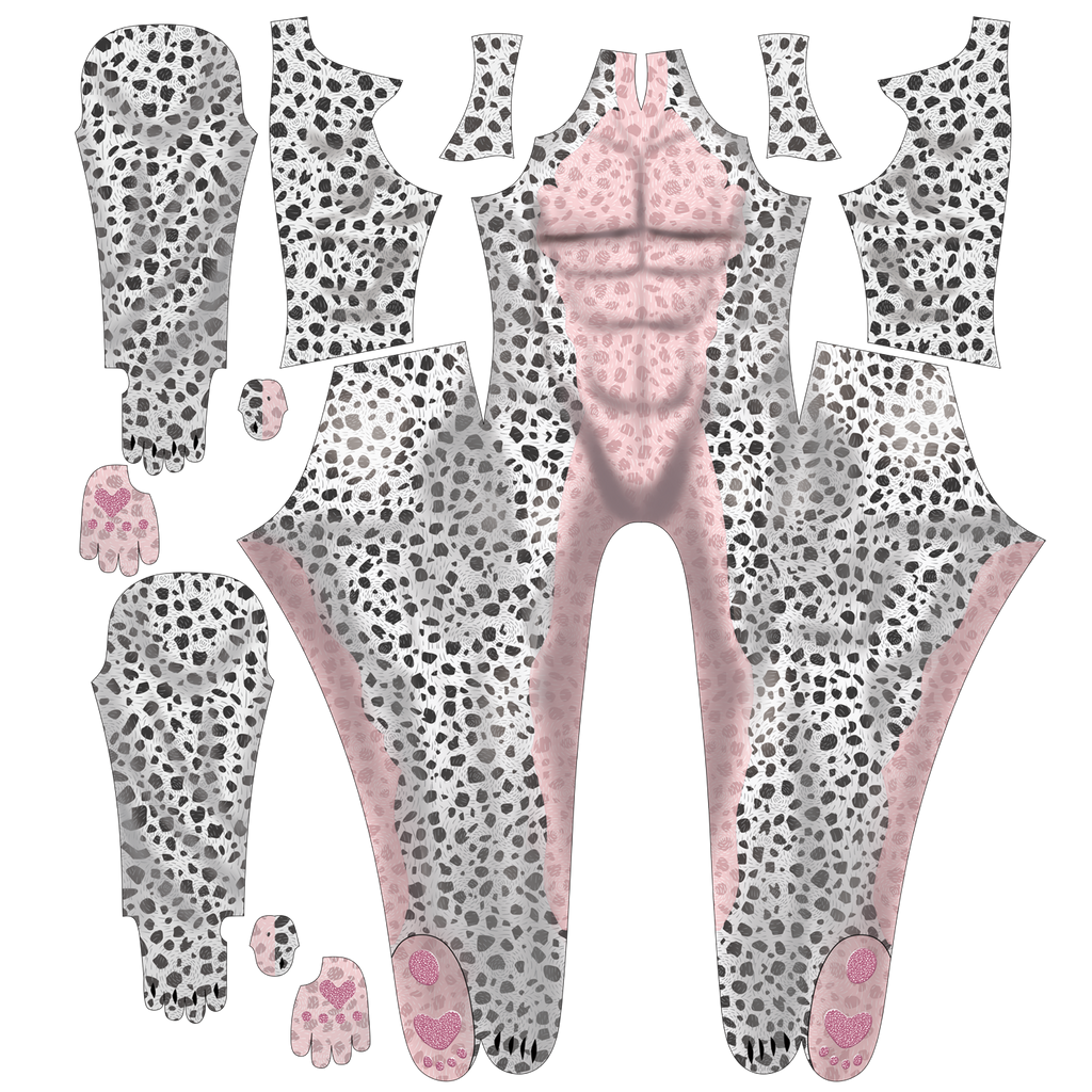 Replicating male dalmatian style bodysuits accurately from your provided images