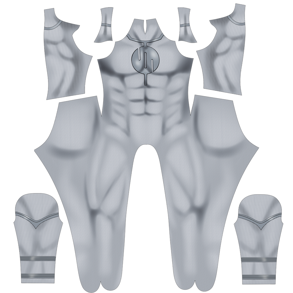 Custom Cosplay Commission Bodysuit for Viltrumite Men - White Gray Outfit