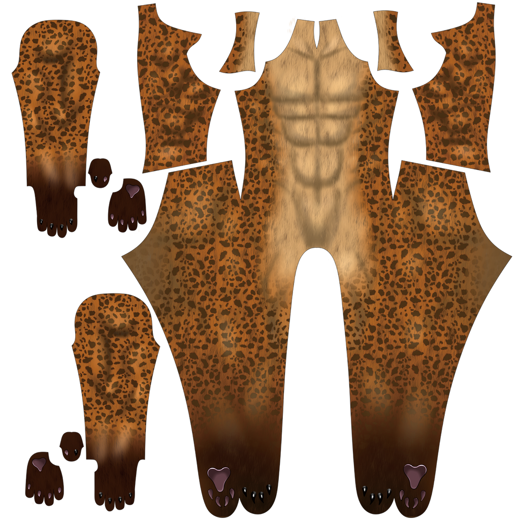 Custom Cosplay Bodysuit for Hyena Men & Kids - Personalized Brown Spotted Suit