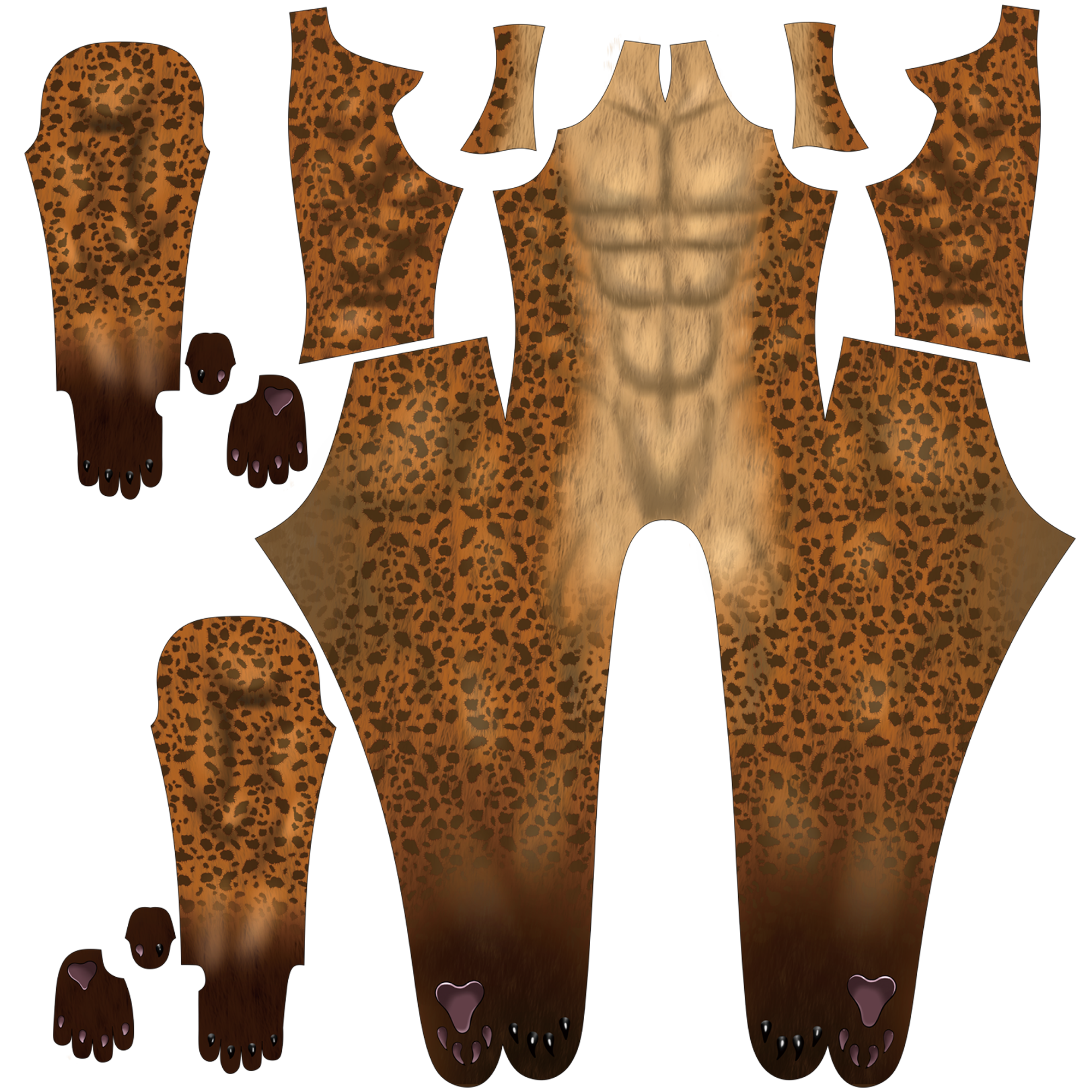 Custom Cosplay Bodysuit for Hyena Men & Kids - Personalized Brown Spotted Suit