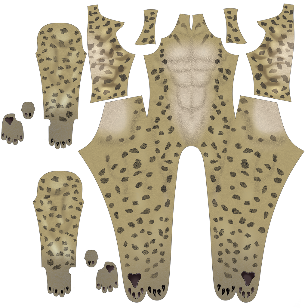 Realistic Cheetah Spots Bodysuit Male Animal Costume Spandex Jumpsuit