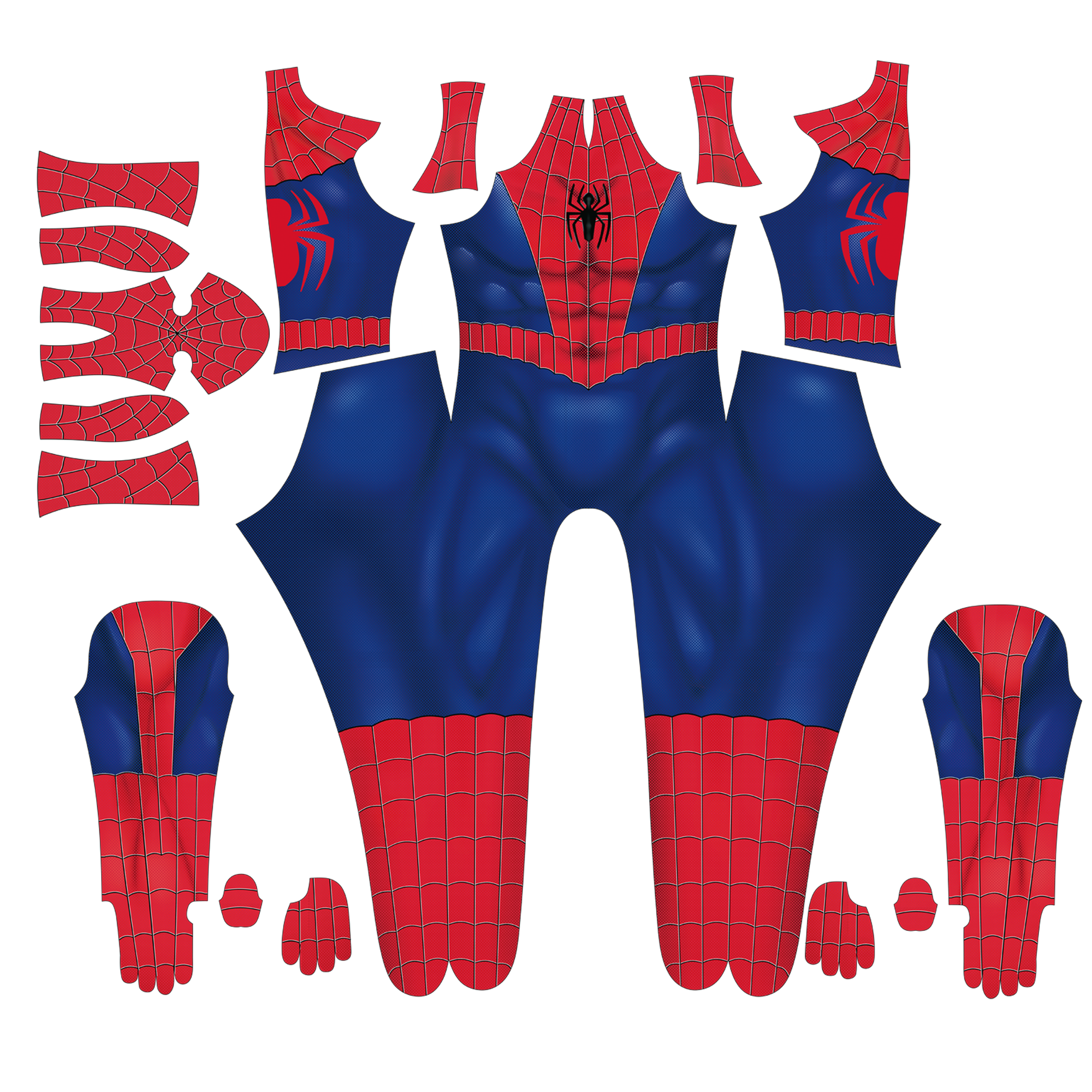 Spandex Universal Live Spider-Man Men Classic Red Blue Jumpsuit