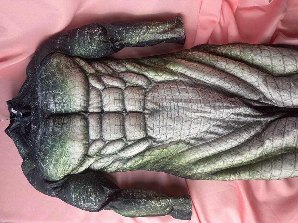 Australian Saltwater Crocodile Muscle Suit | Realistic Crocodile Cosplay Bodysuit | Custom Padded Creature Costume | Darwin Character Inspired