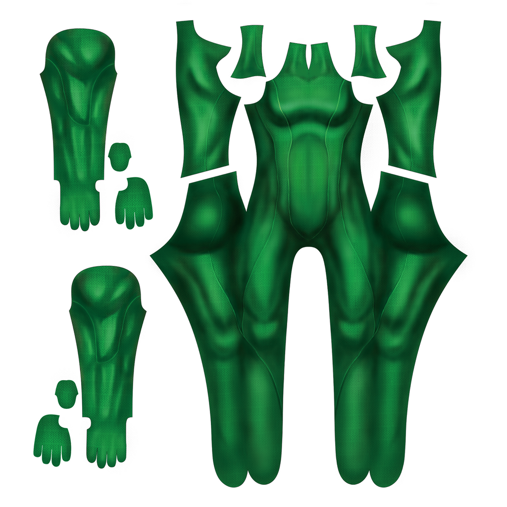 Green Warrior Cosplay Suit Women Green Undersuit