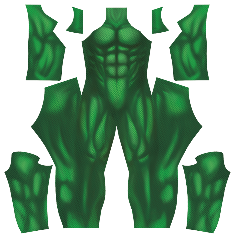 Custom Commissioned Cosplay Jumpsuit as Green Muscle Shading Men