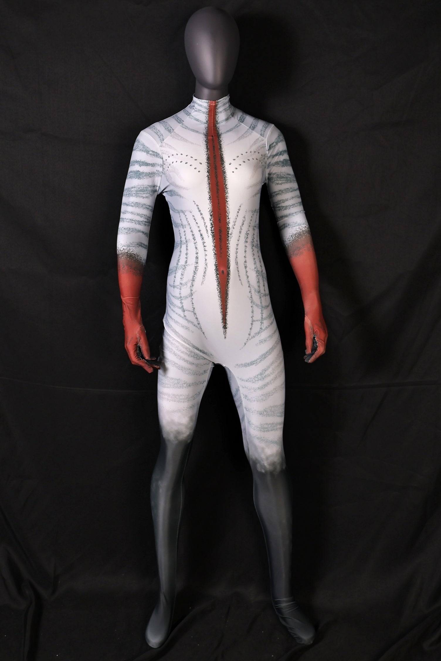 Tailoring bespoke female avatar fire bodysuits for custom character commissions