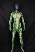 Vibrant Green Snake Cosplay Bodysuit - Female Zentai Suit Commission