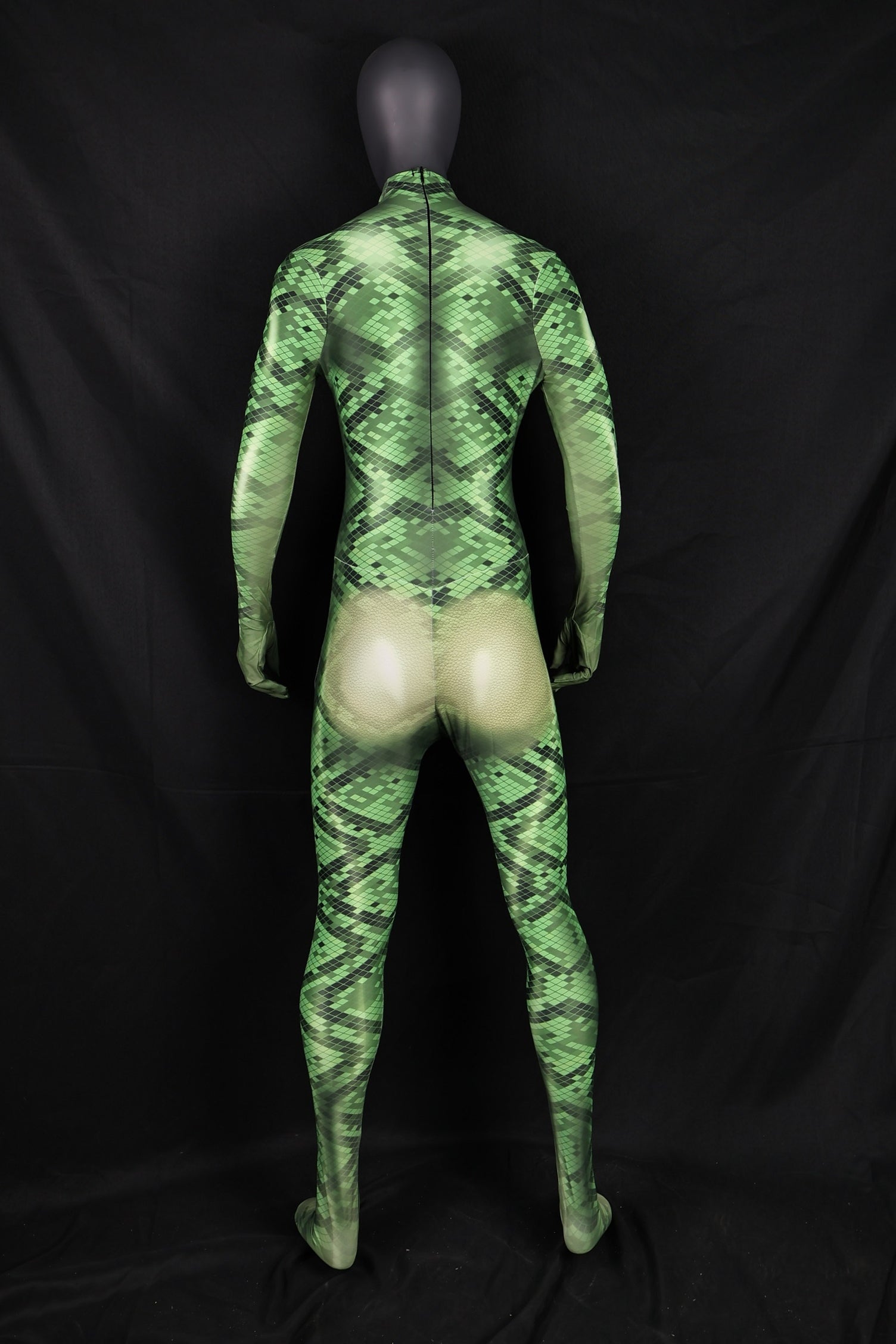 Vibrant Green Snake Cosplay Bodysuit - Female Zentai Suit Commission