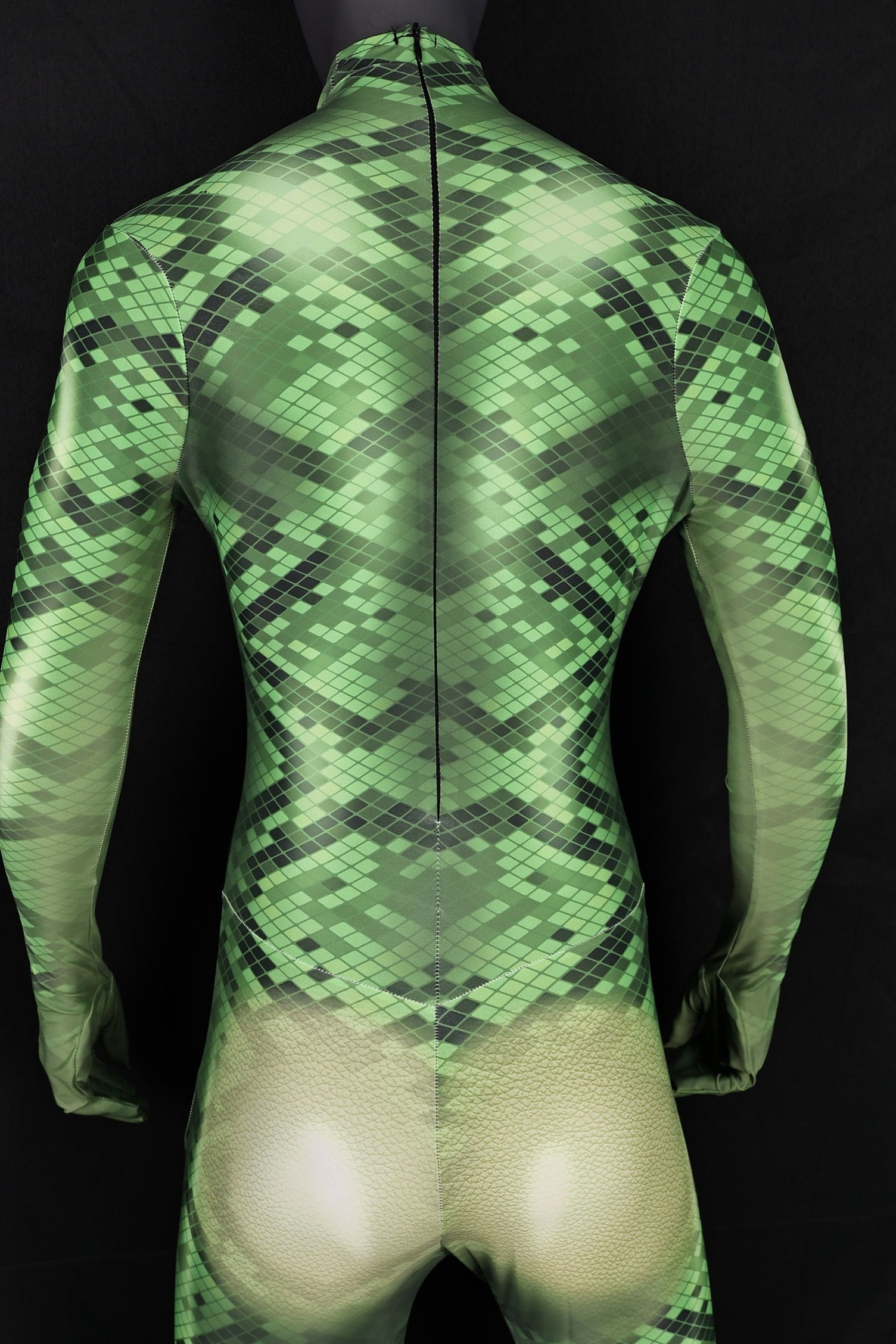 Vibrant Green Snake Cosplay Bodysuit - Female Zentai Suit Commission