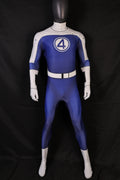 Iconic 4 Badge Royal Blue Men First FF Fire Spandex Bodysuit