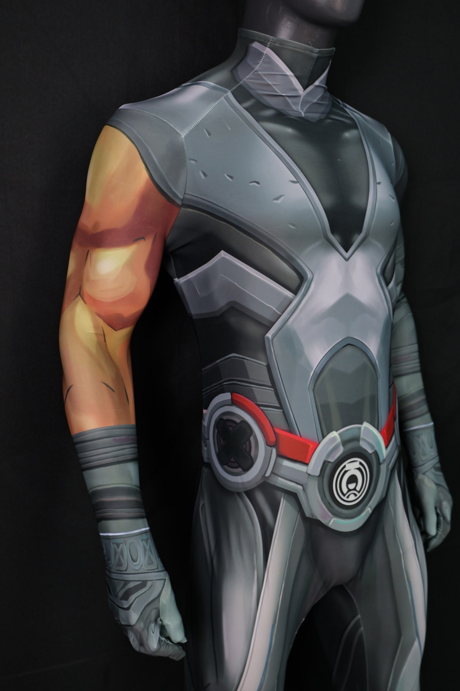 Darkseid Spandex Jumpsuit Back Zipper Armor for Men Villain Cosplay