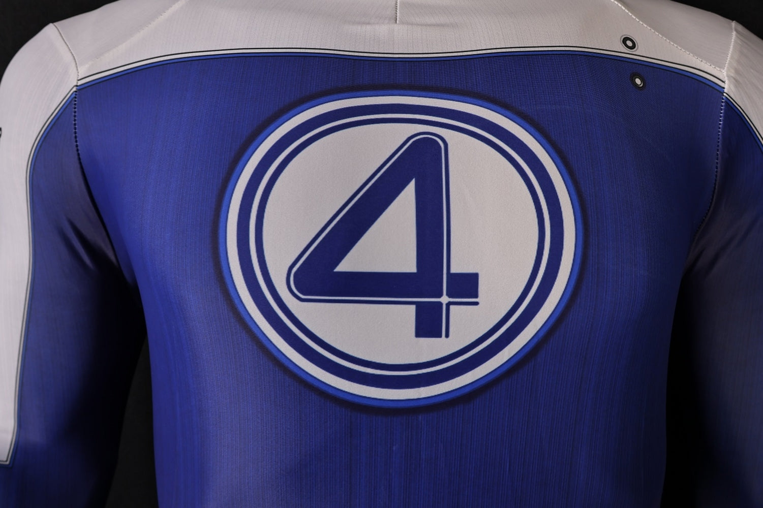 Iconic 4 Badge Royal Blue Men First FF Fire Spandex Bodysuit