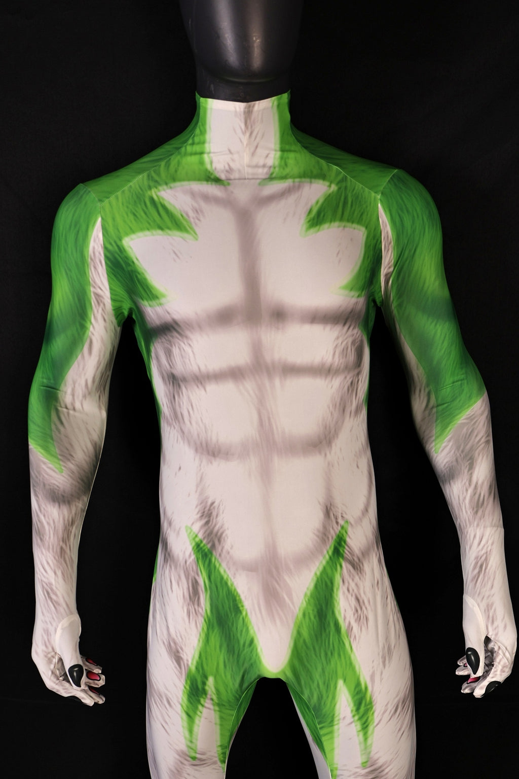 Opening bespoke workshop commissions for high quality male lupin green bodysuits