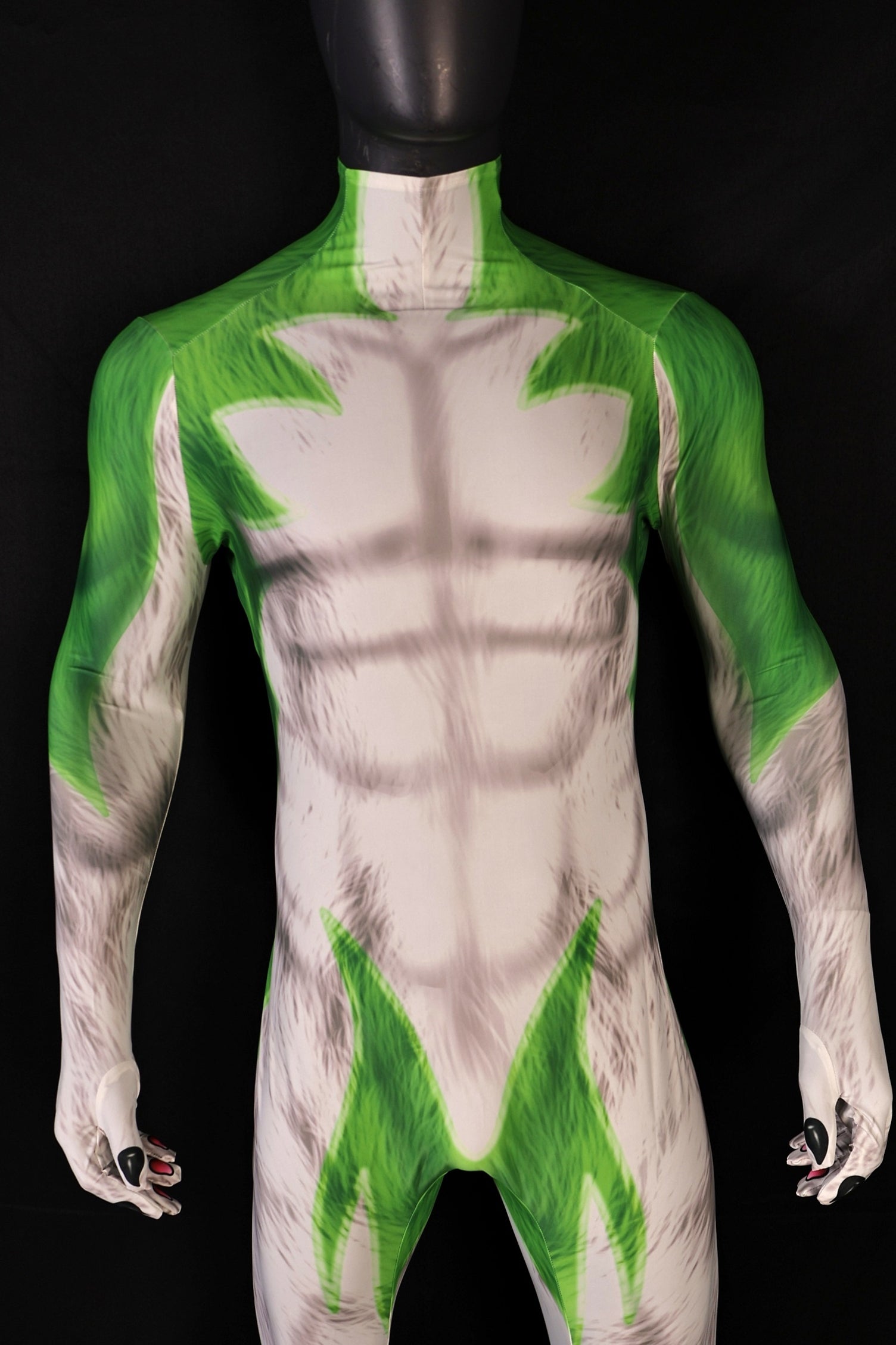 Opening bespoke workshop commissions for high quality male lupin green bodysuits