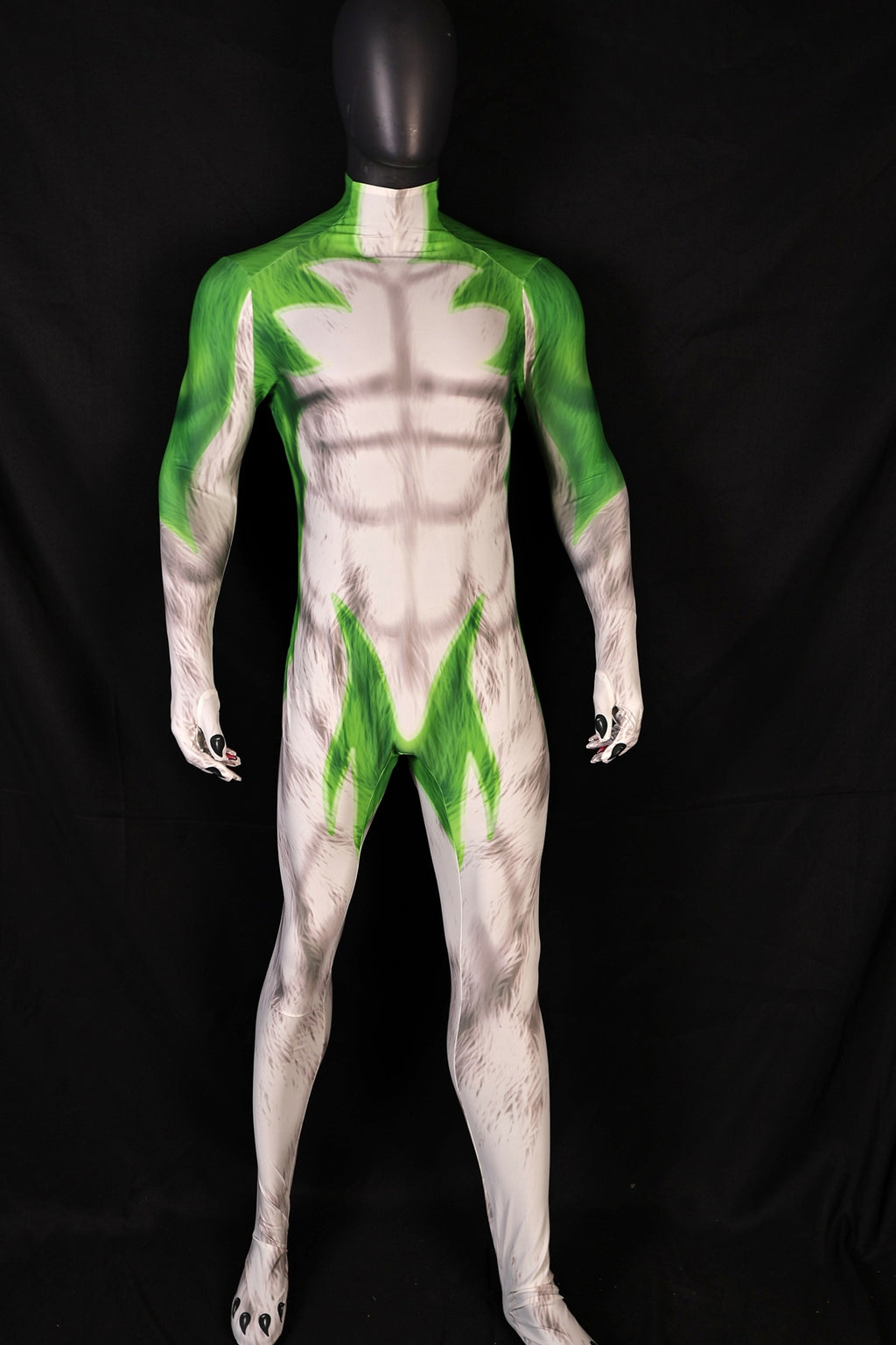 Opening bespoke workshop commissions for high quality male lupin green bodysuits