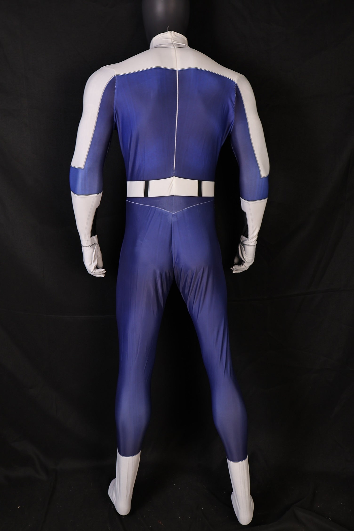Iconic 4 Badge Royal Blue Men First FF Fire Spandex Bodysuit