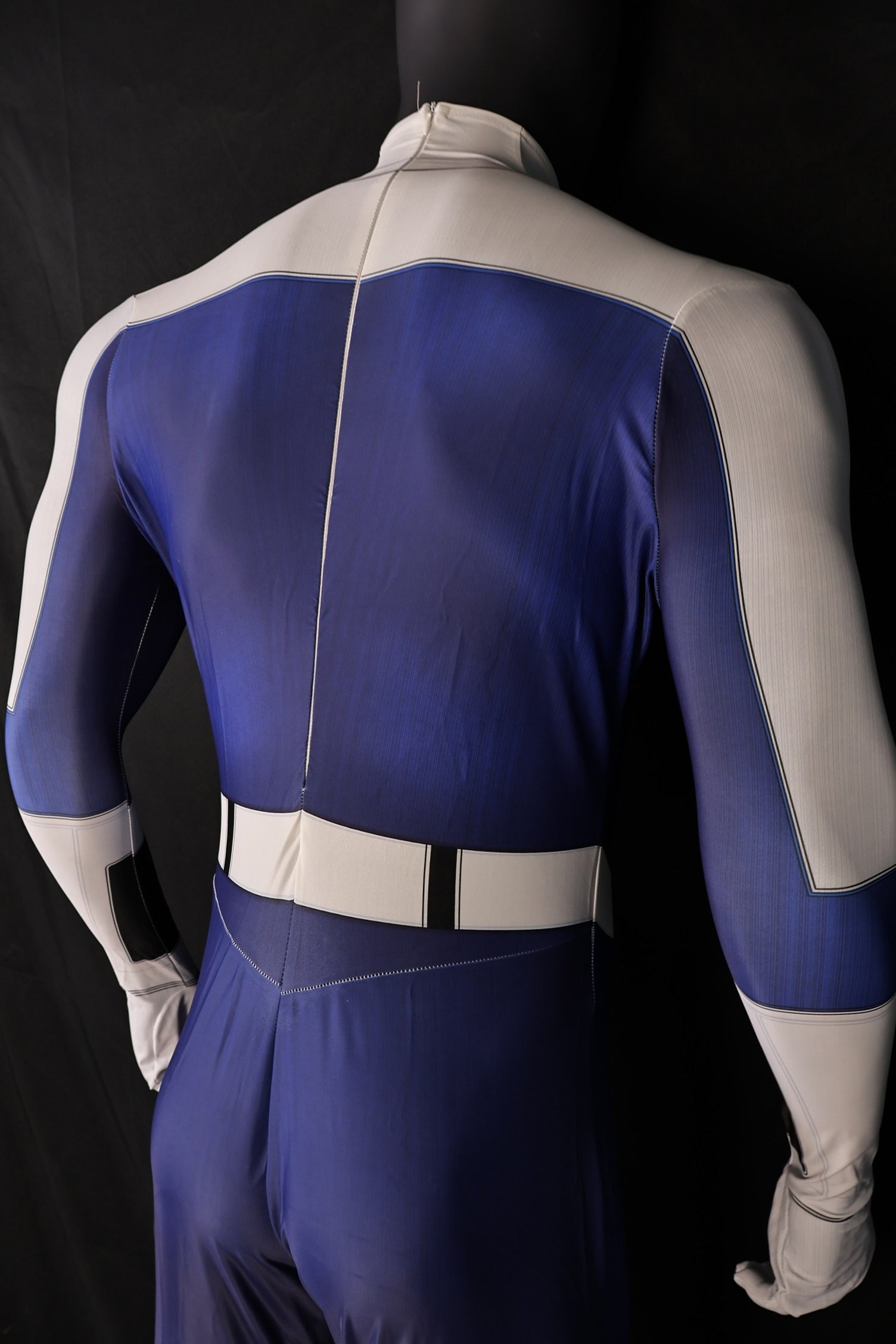 Iconic 4 Badge Royal Blue Men First FF Fire Spandex Bodysuit