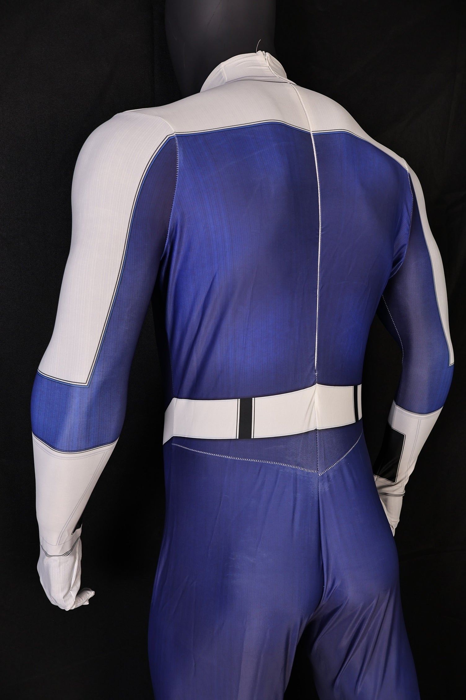 Iconic 4 Badge Royal Blue Men First FF Fire Spandex Bodysuit