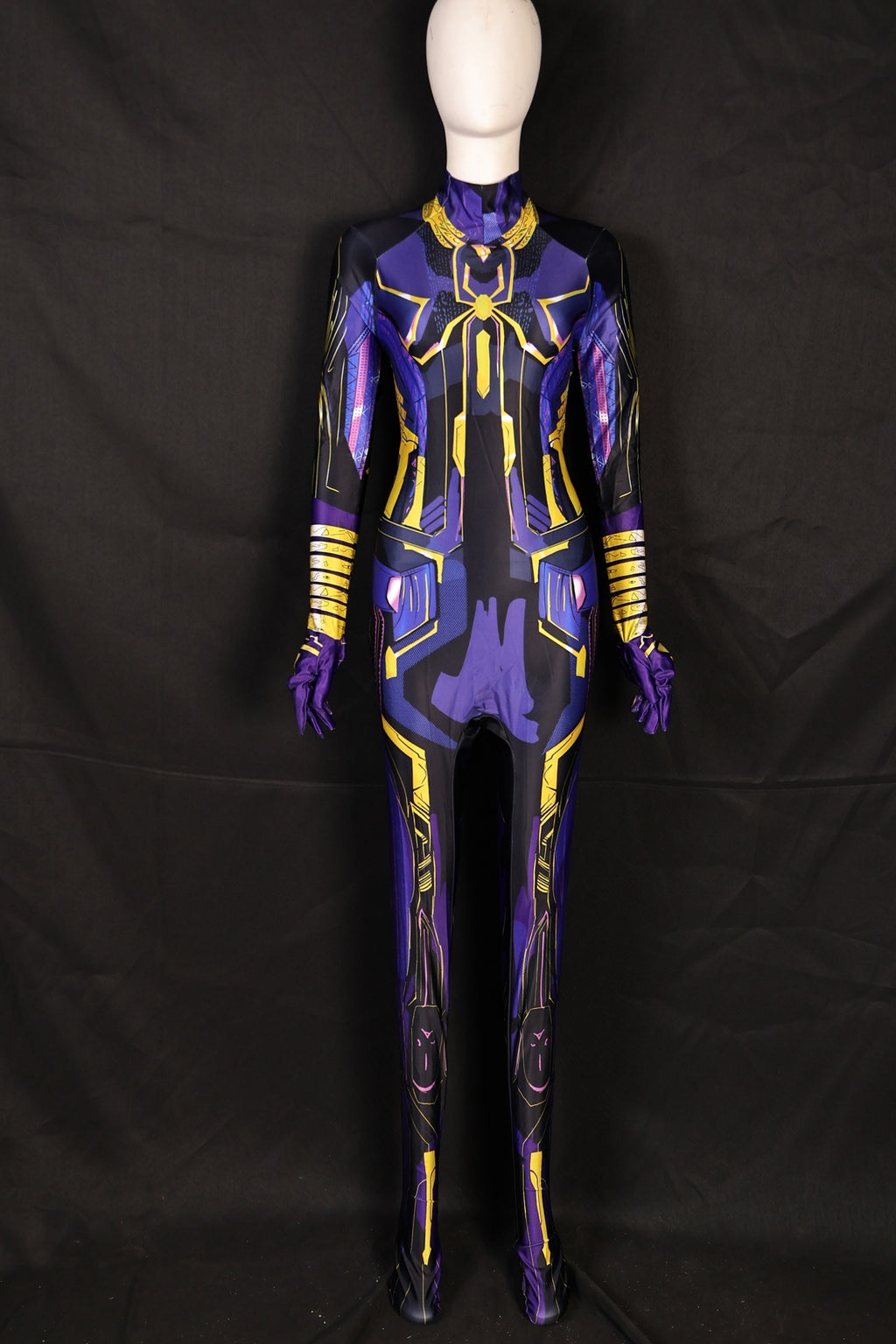 Female spider-man 2 agimat suit purple gold bodysuit personalized commission