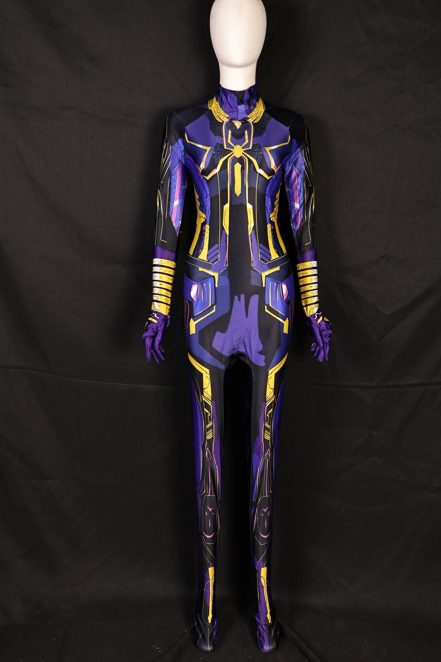 Female spider-man 2 agimat suit purple gold bodysuit personalized commission