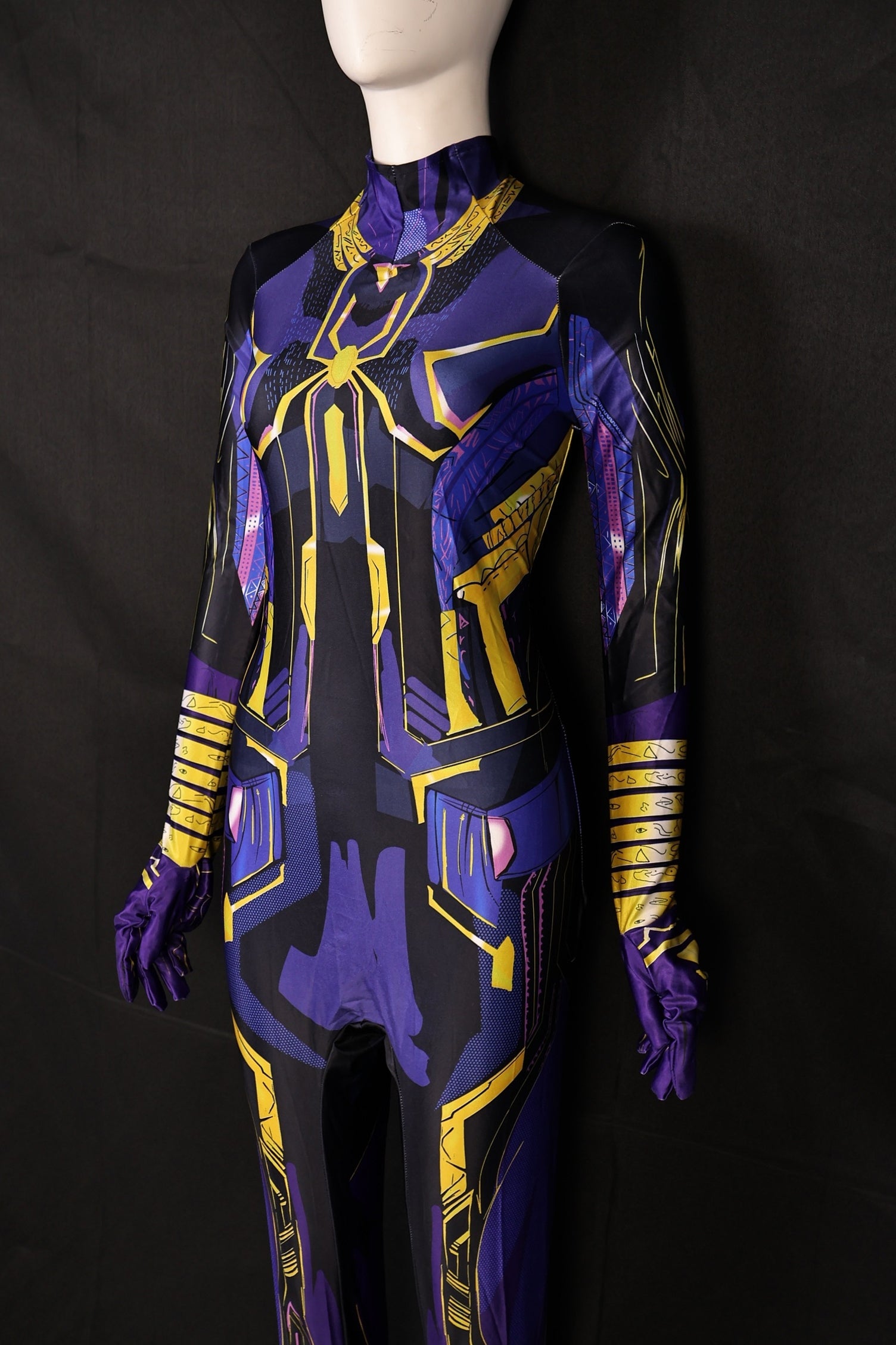 Female spider-man 2 agimat suit purple gold bodysuit personalized commission