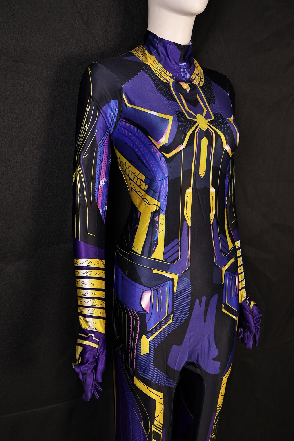 Female spider-man 2 agimat suit purple gold bodysuit personalized commission