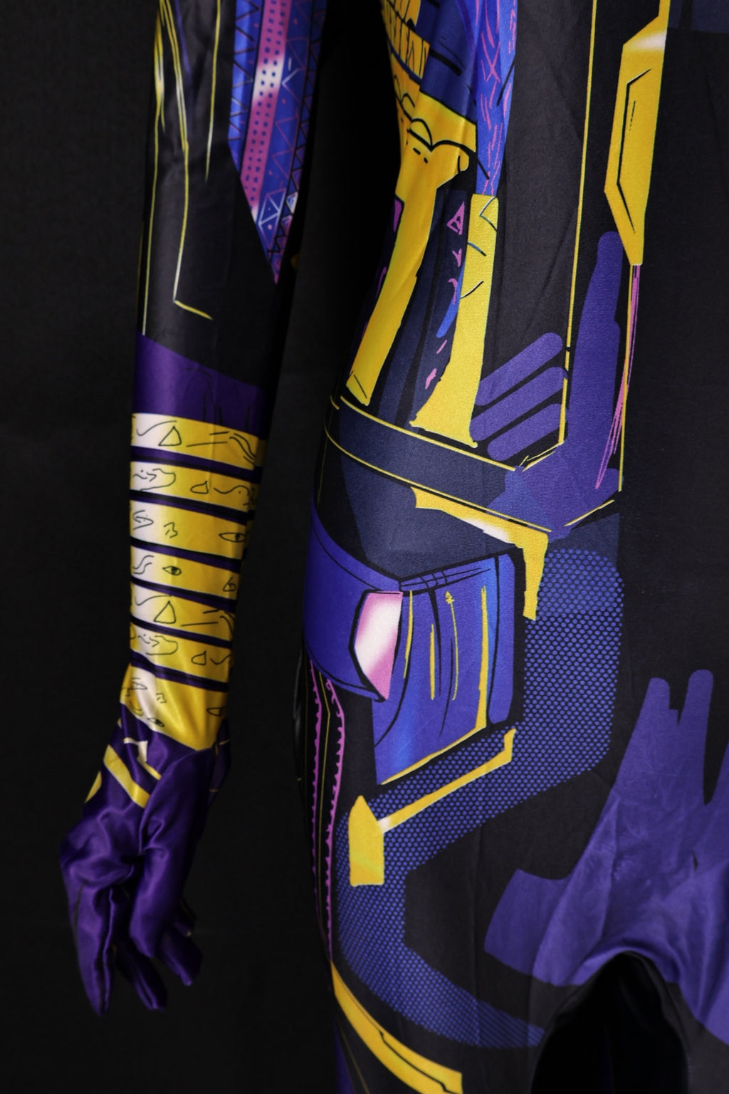 Female spider-man 2 agimat suit purple gold bodysuit personalized commission