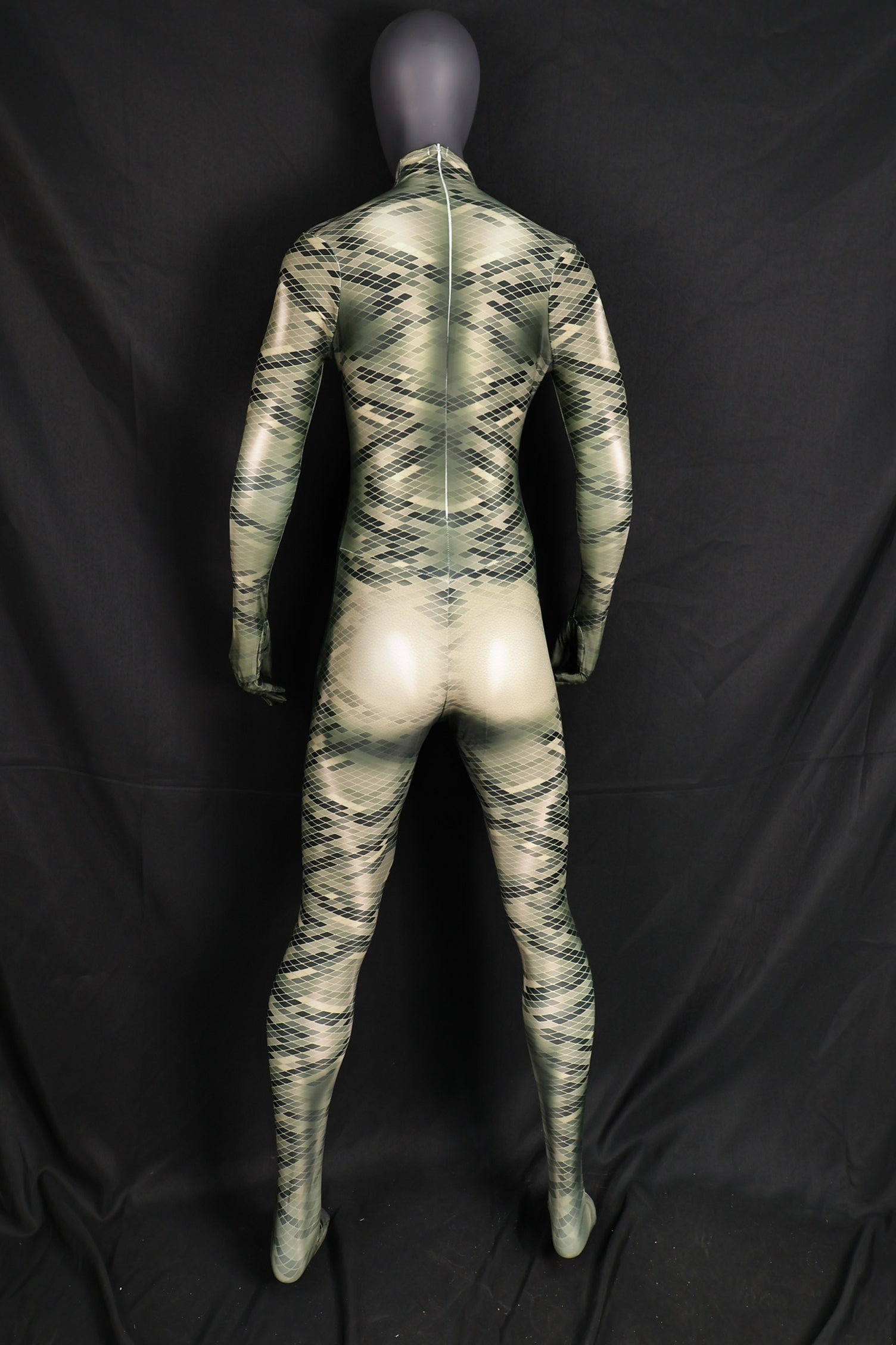 Handcrafted Snake Texture Zentai, Custom Female Cosplay Commission Suit