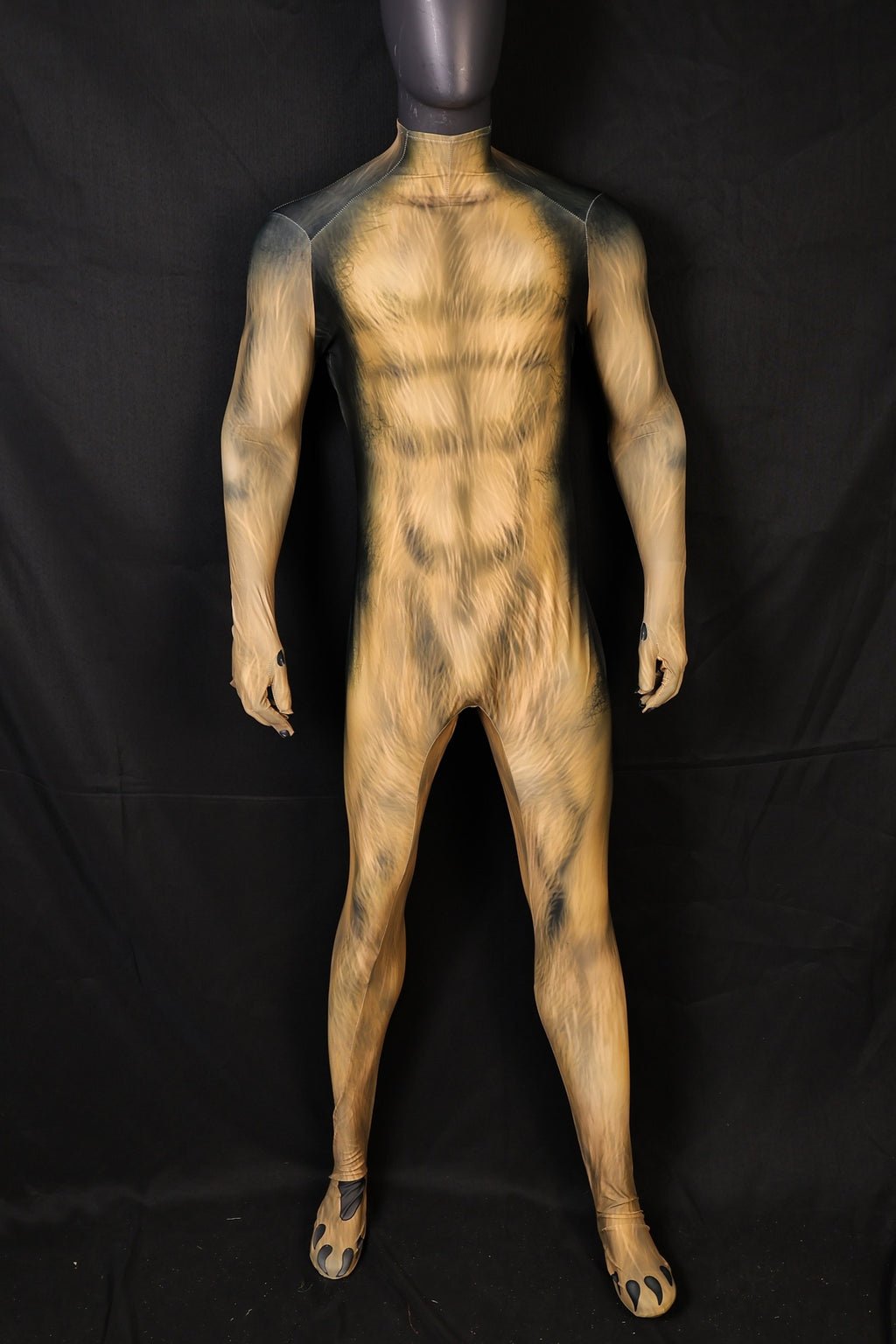 German Shepherd Spandex Jumpsuit Muscle Shading for Men Kids Dog Cosplay