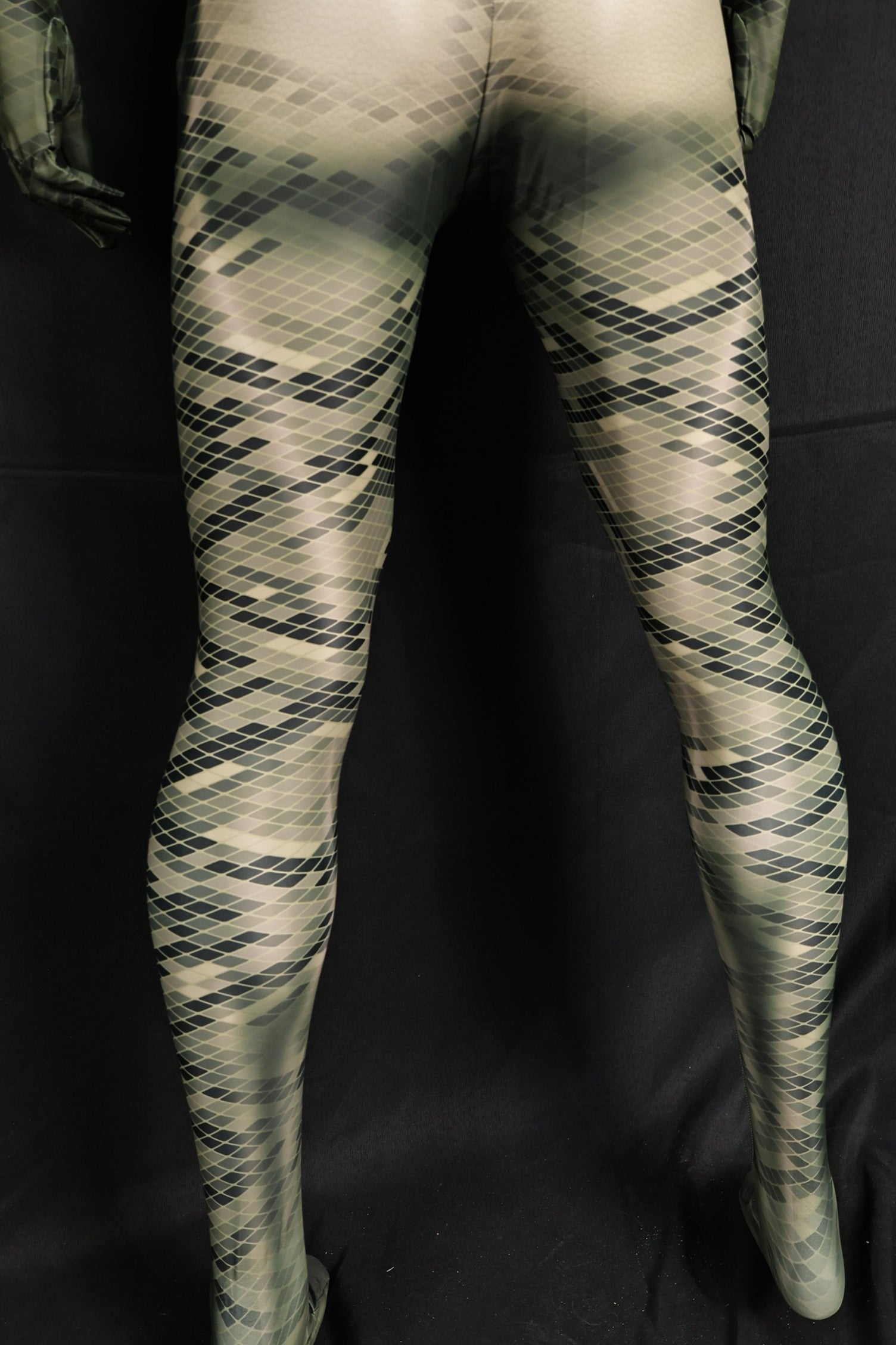 Handcrafted Snake Texture Zentai, Custom Female Cosplay Commission Suit