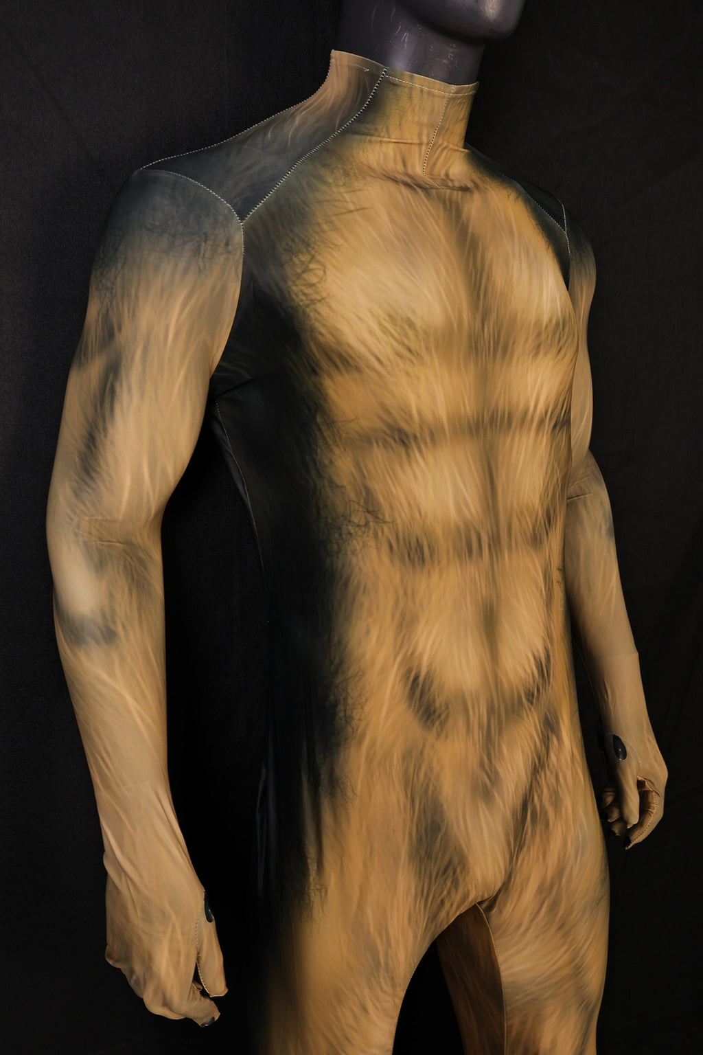 German Shepherd Spandex Jumpsuit Muscle Shading for Men Kids Dog Cosplay