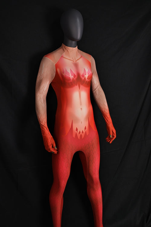 Female Cosplay Commission: Red Dragon Motif Bodysuit