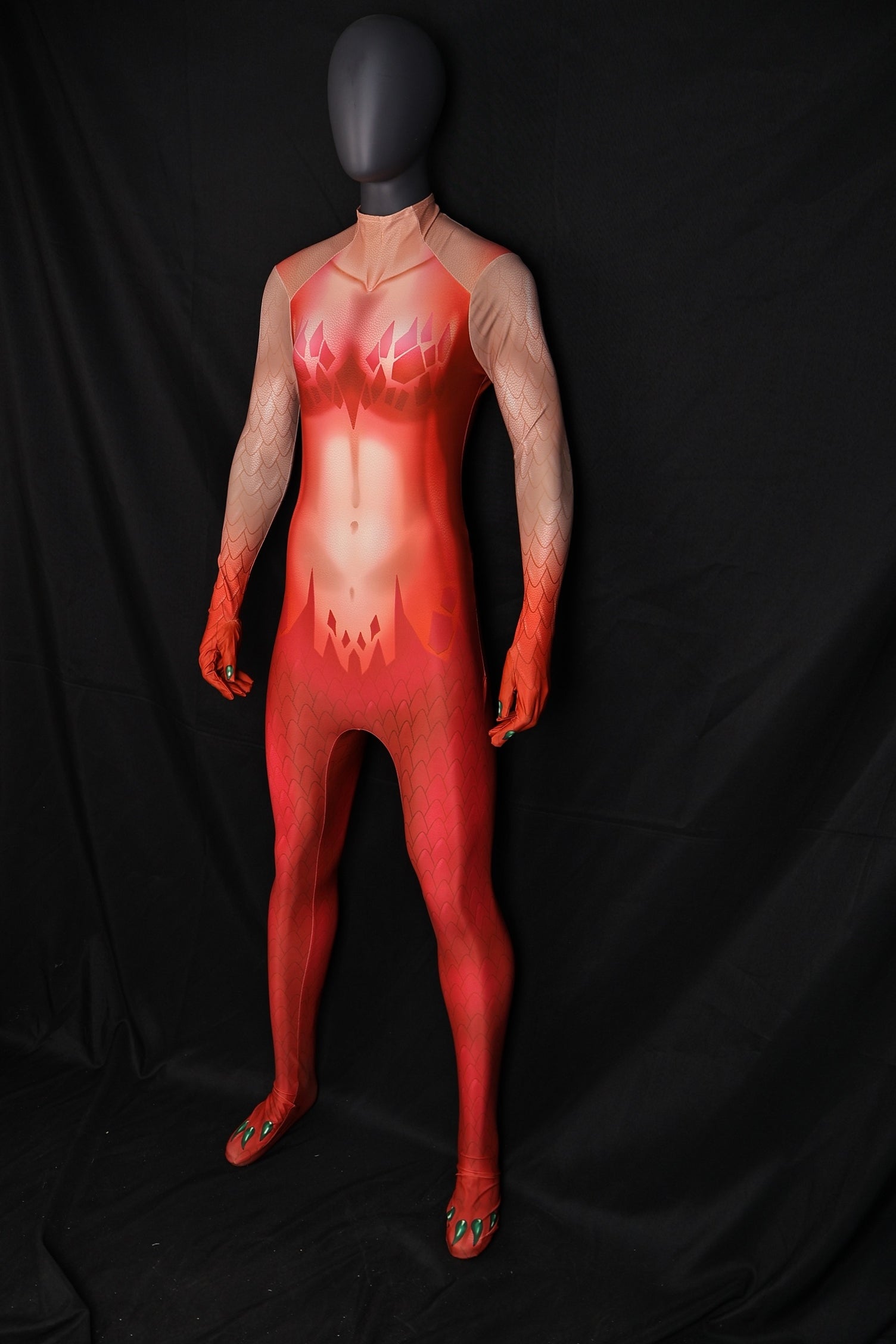 Female Cosplay Commission: Red Dragon Motif Bodysuit